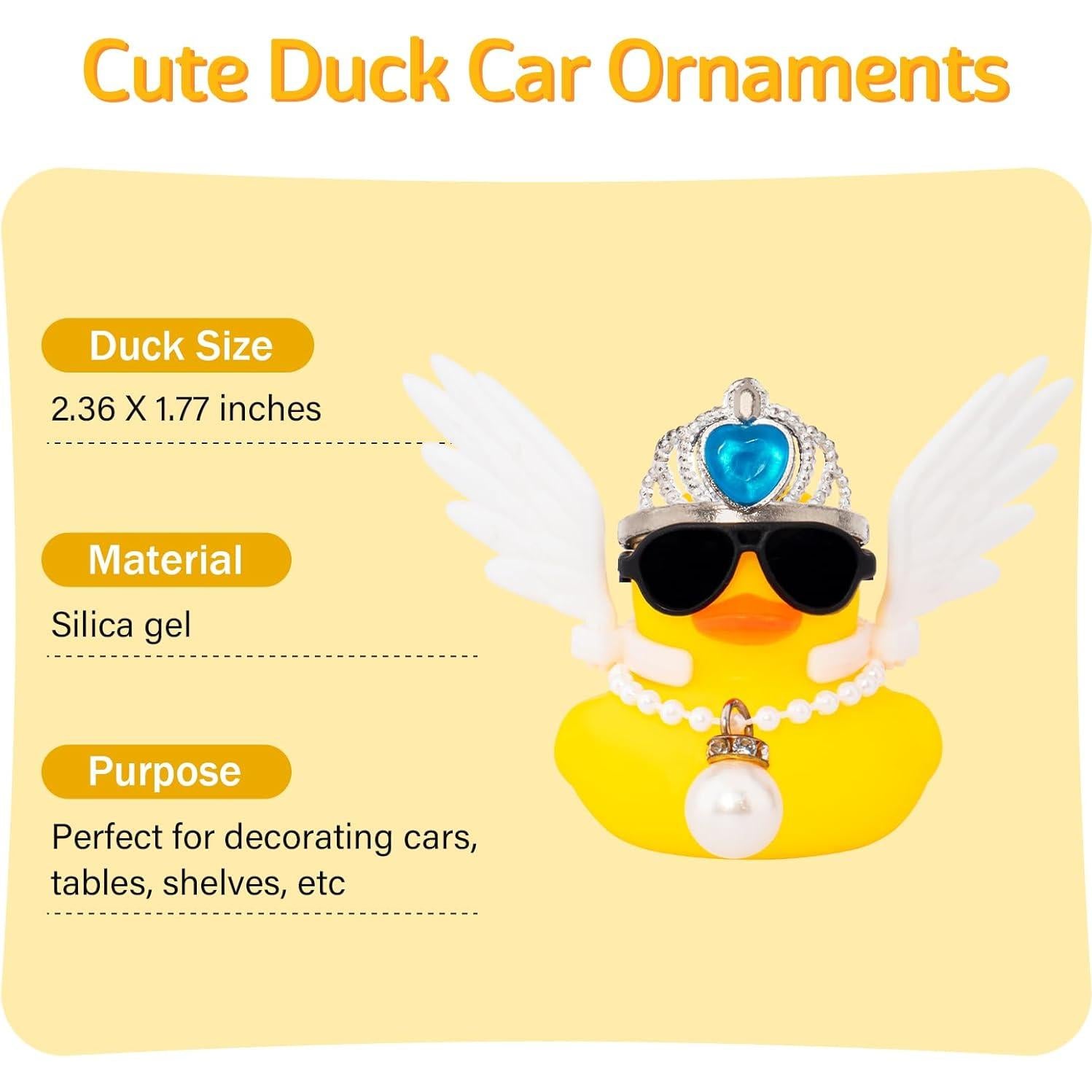 Patito de Coche Decorativo Wonuu con Gafas y Alas 6cm