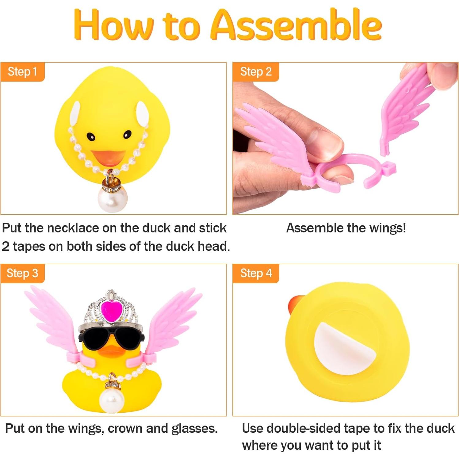 Patito de Coche Decorativo Wonuu con Gafas y Alas 6cm