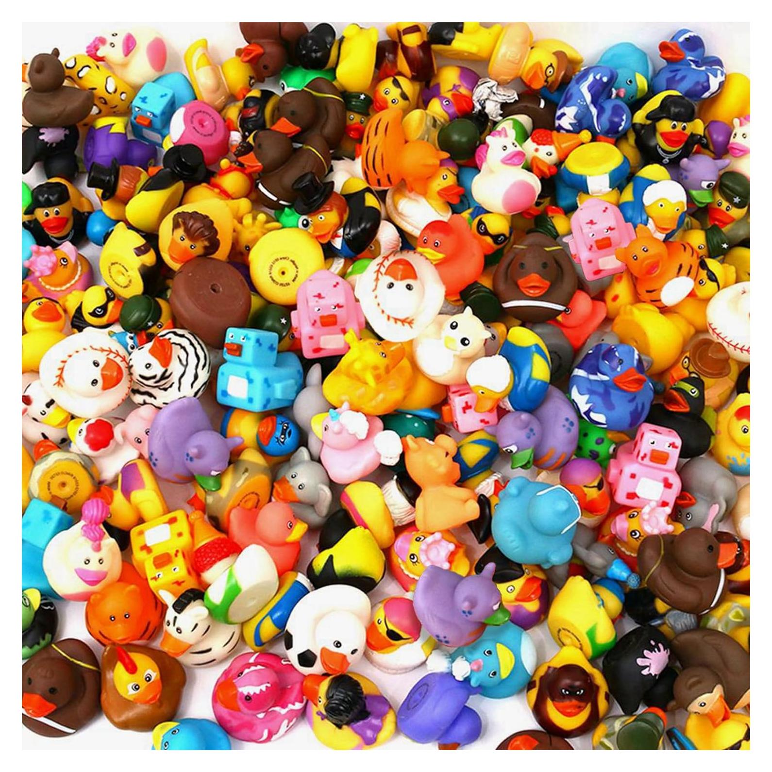Paquete de 120 patitos de goma surtidos - Juguetes de baño 5.8 cm