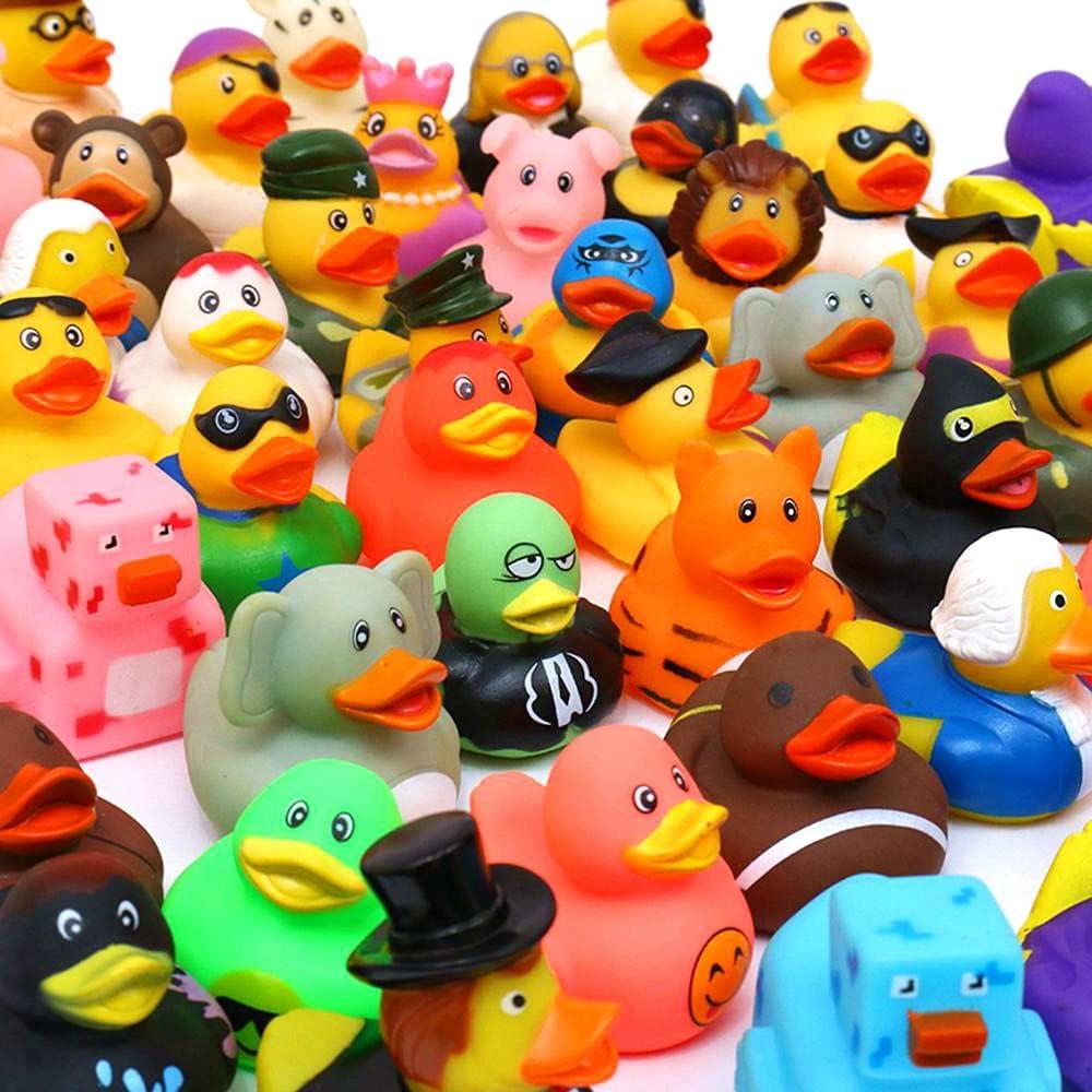 Paquete de 120 patitos de goma surtidos - Juguetes de baño 5.8 cm