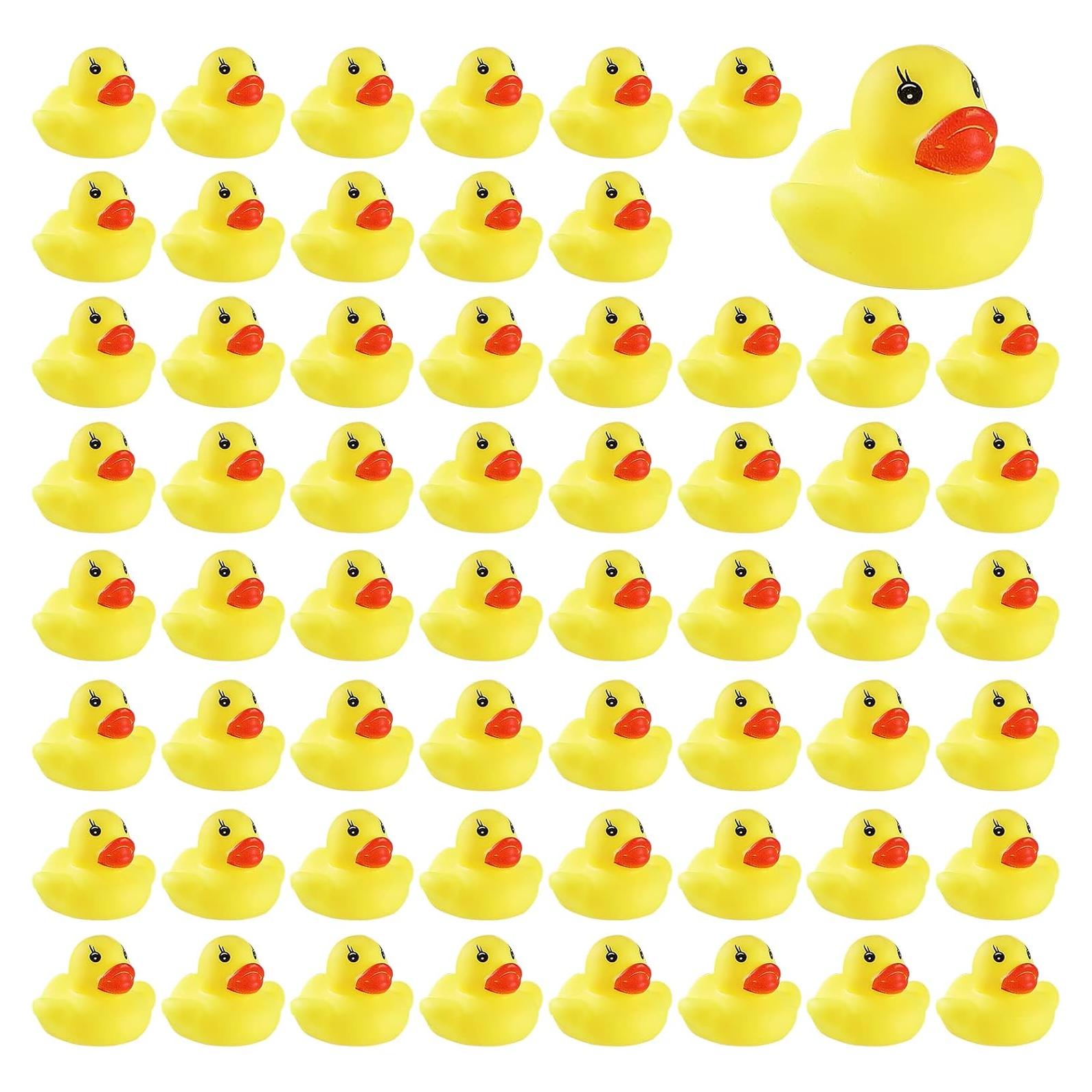 60 Patitos de Goma para Baño GliSun - Juguetes Flotantes
