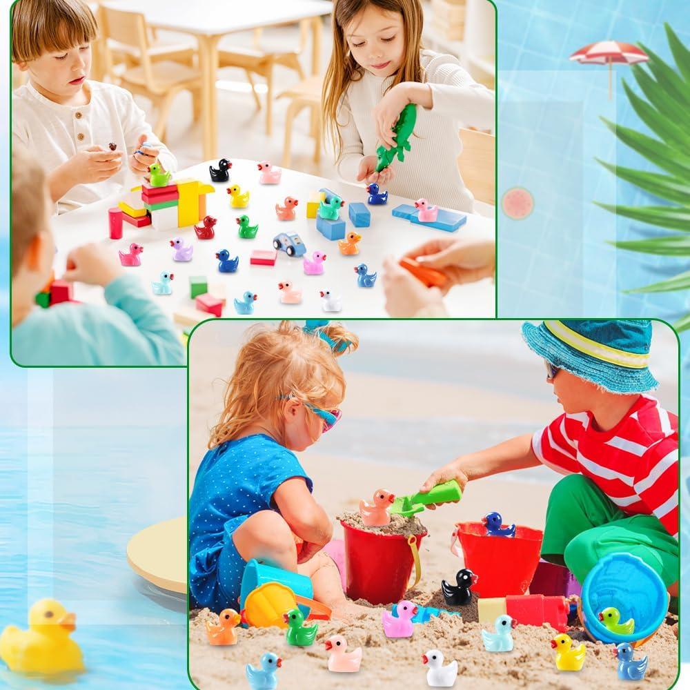 200 Mini Patos de Resina DULEFUN 20 Colores para Decoración