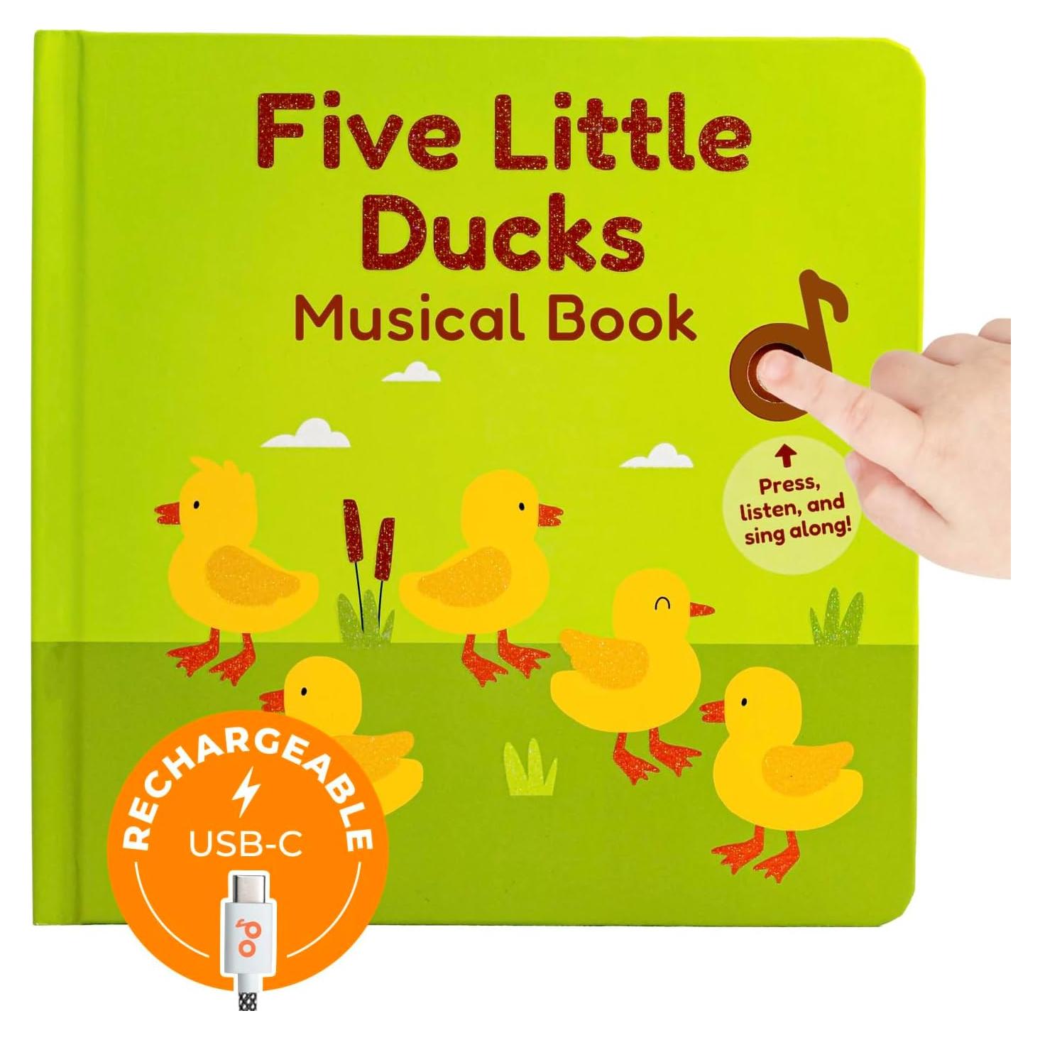 Libro Musical Infantil Cali's Books Cinco Patitos 1-3 Años