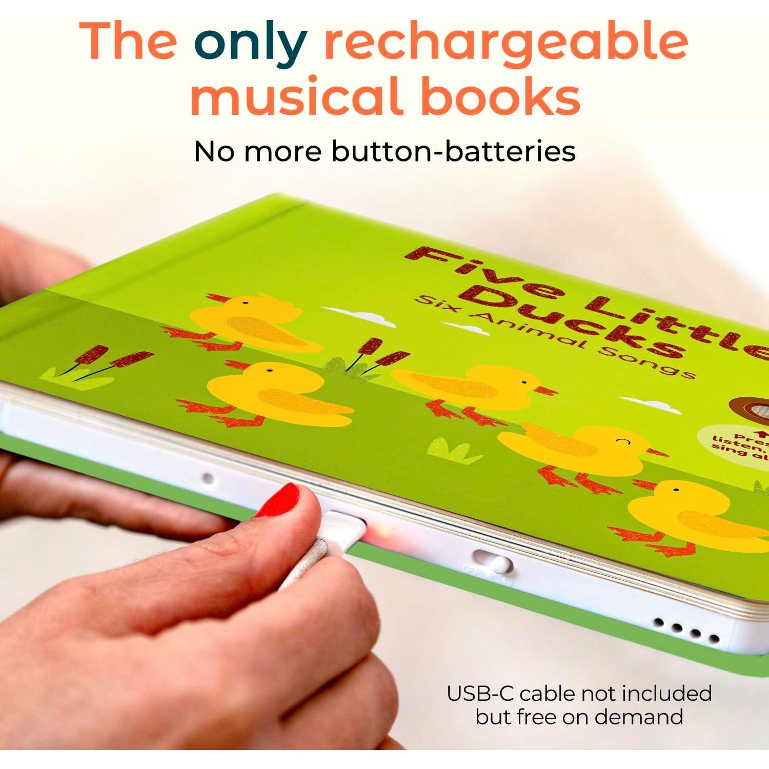 Libro Musical Infantil Cali's Books Cinco Patitos 1-3 Años