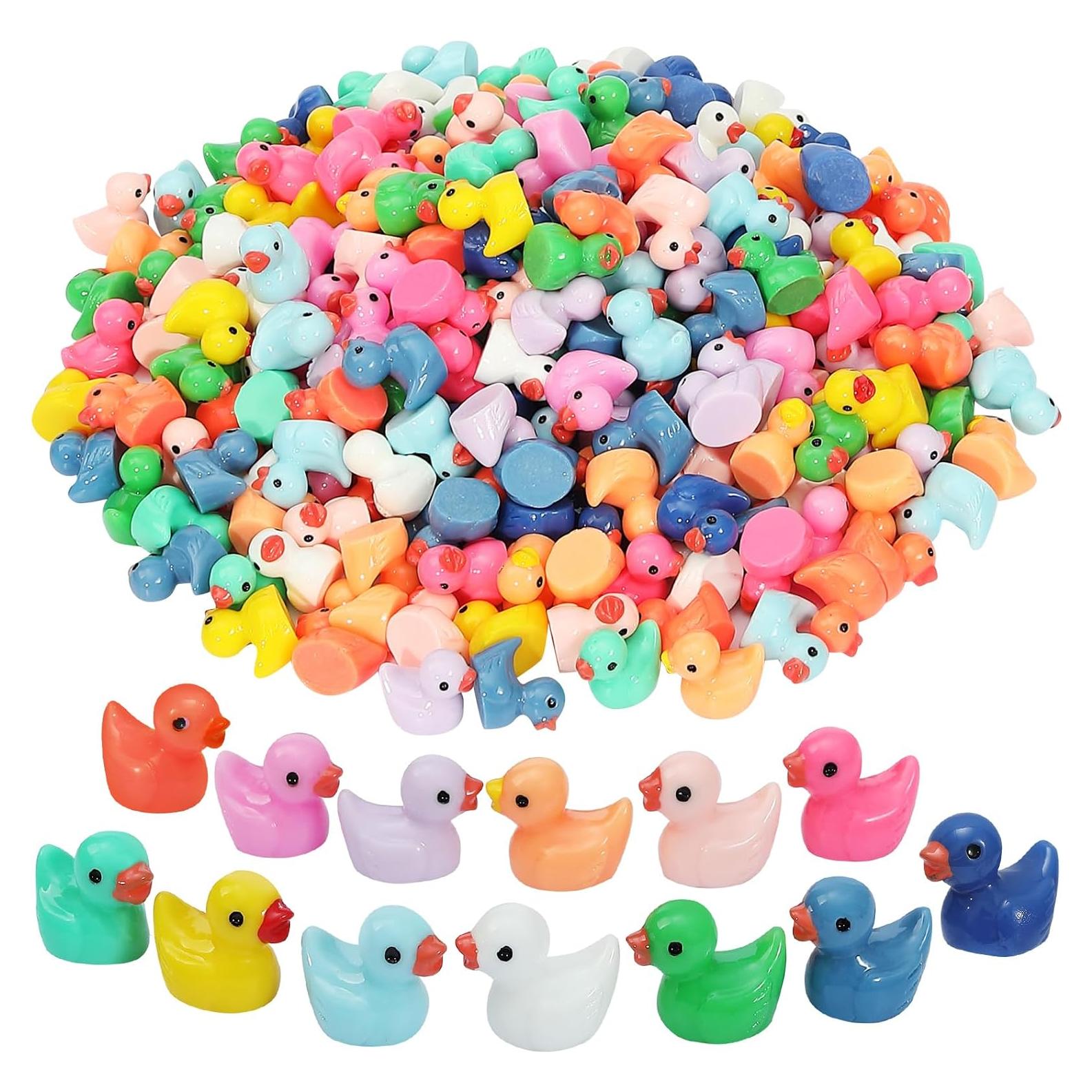 130 Mini Patos de Resina Rachan para Jardín y Acuario