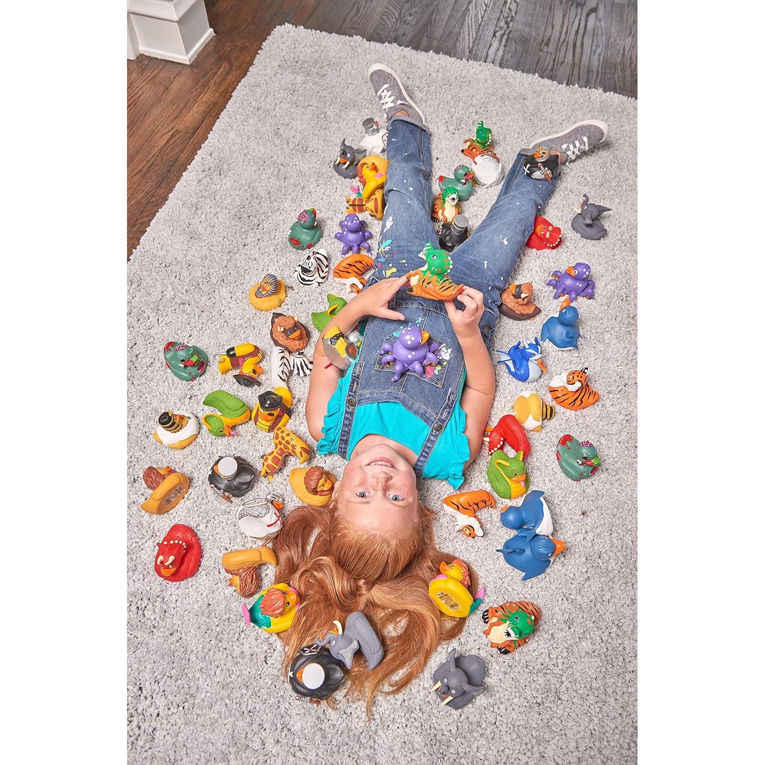 Pato de goma T-Rex Wild Republic 10.16 cm - Juguete de baño