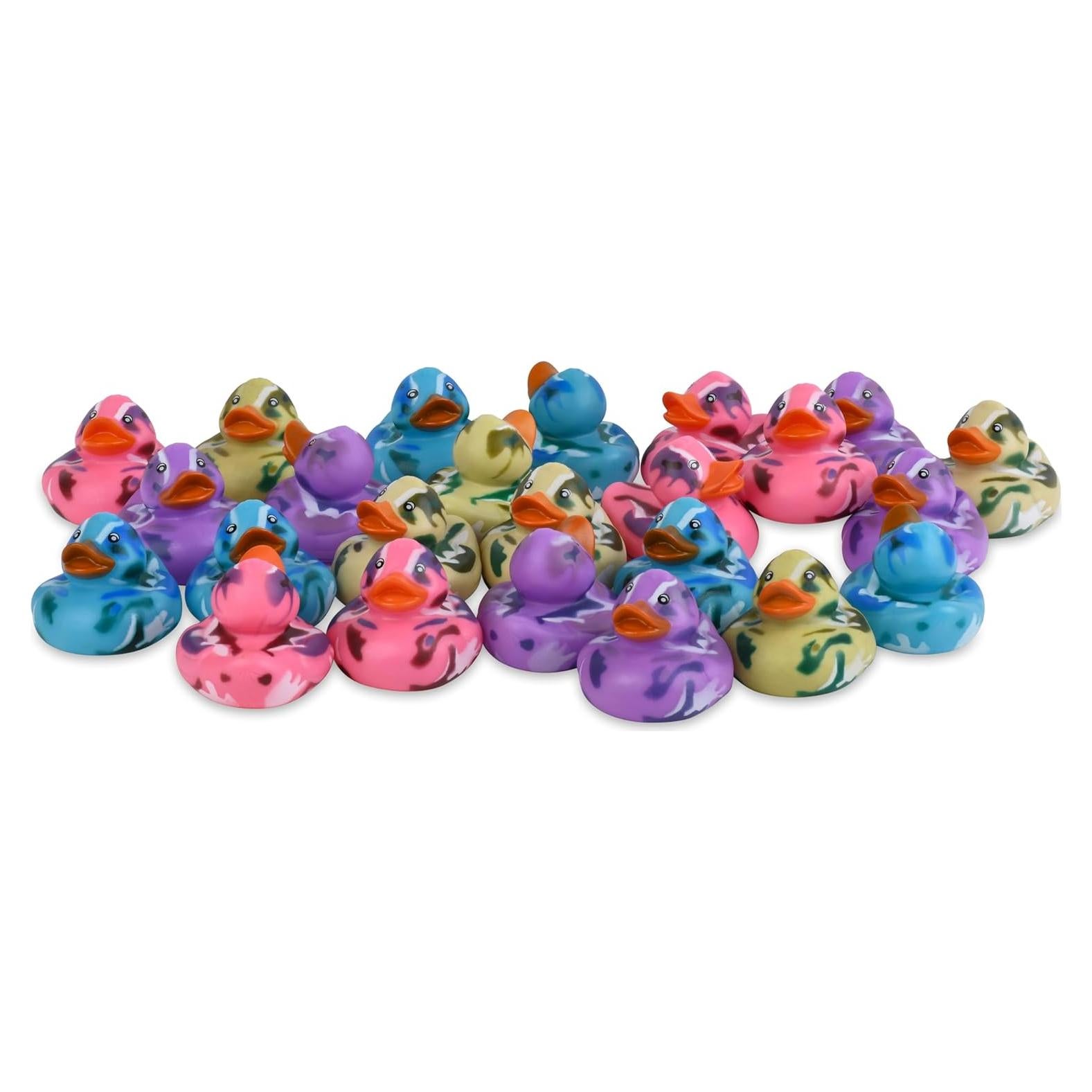 Paquete de 24 Patitos de Goma Camuflados Natural State 5 cm