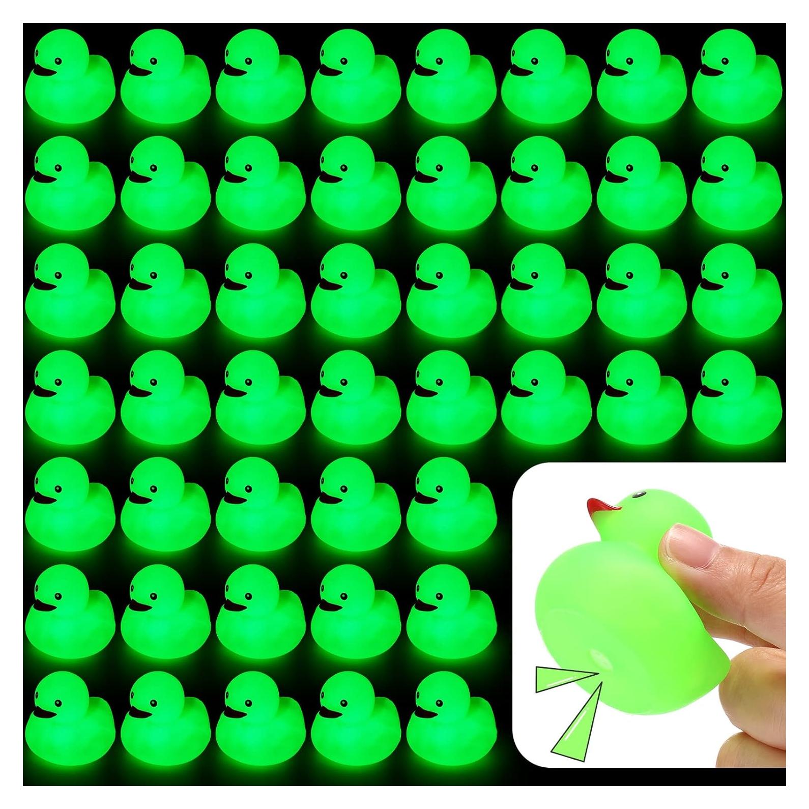 Patos de Goma Brillantes Tradder 50 Pcs 5.08 cm Verde