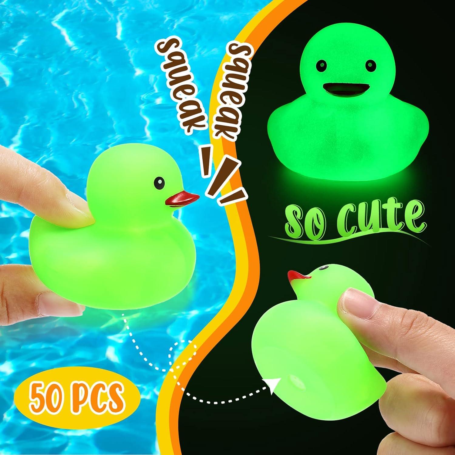Patos de Goma Brillantes Tradder 50 Pcs 5.08 cm Verde