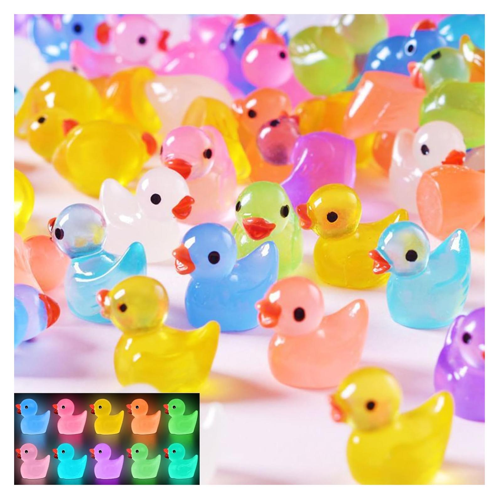50 Patitos Brillantes en la Oscuridad - Decoración Multicolor