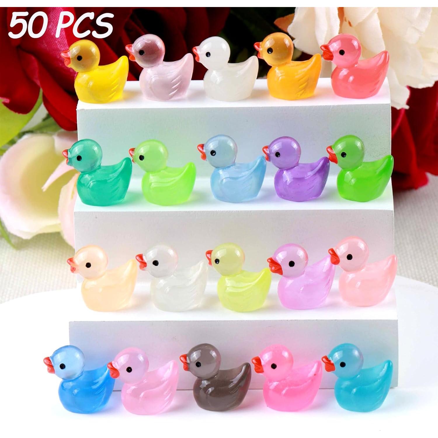 50 Patitos Brillantes en la Oscuridad - Decoración Multicolor