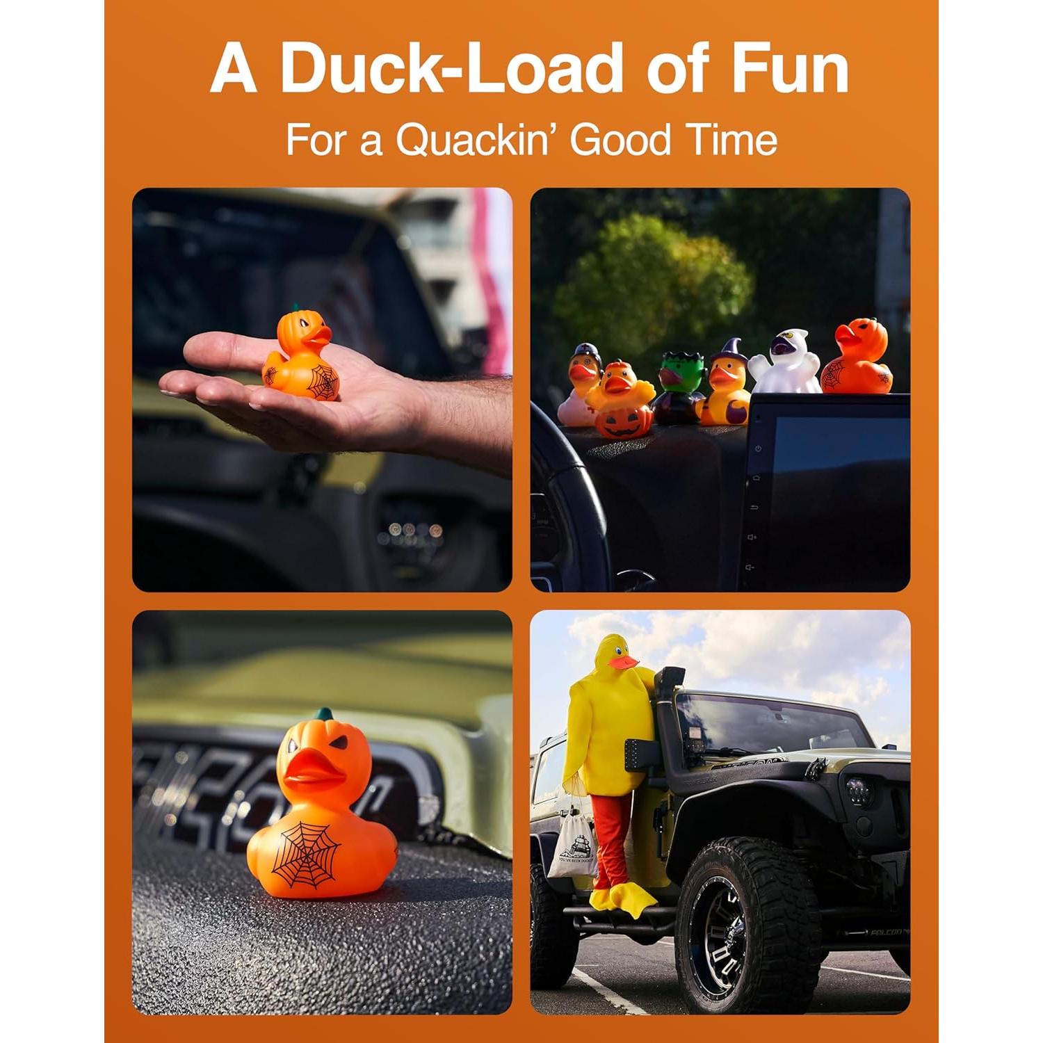 Patos de Goma de Halloween Happy Duckers - 24 Piezas