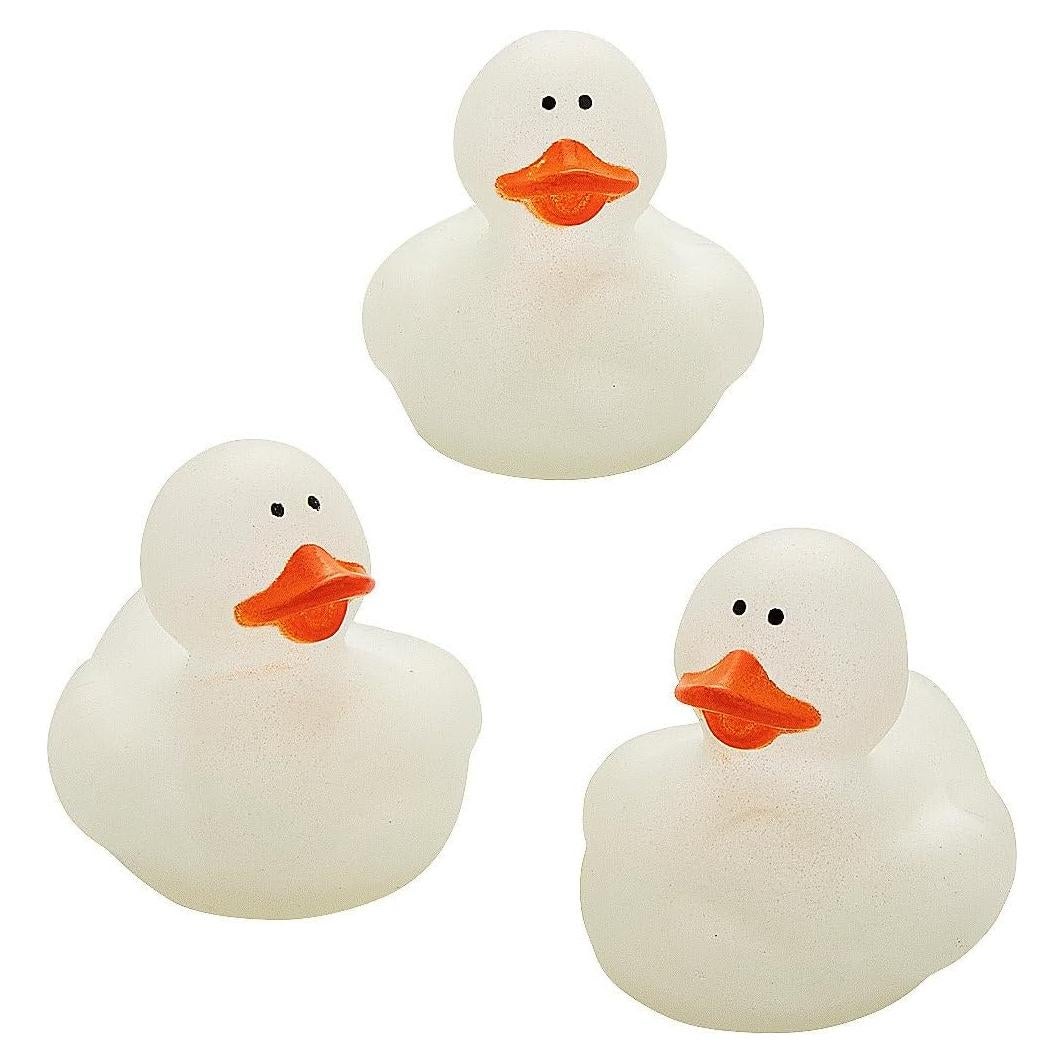 Patitos de goma que brillan en la oscuridad - 12 unidades