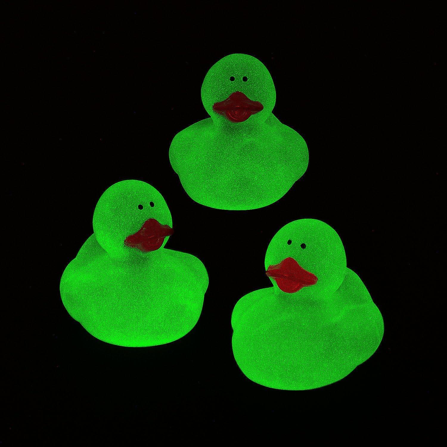 Patitos de goma que brillan en la oscuridad - 12 unidades