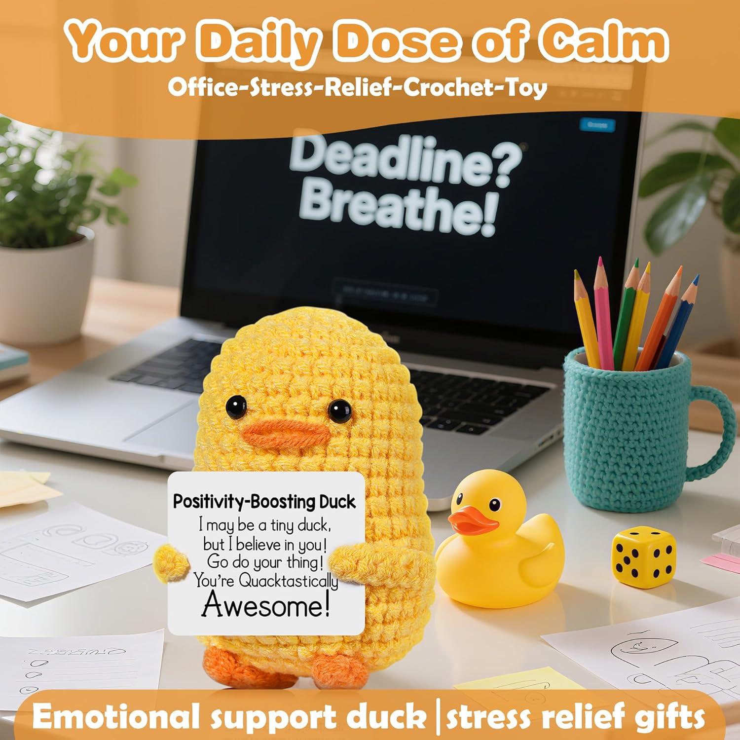 Pato de Ganchillo KEDIBO 9 cm - Alivio de Estrés y Ansiedad
