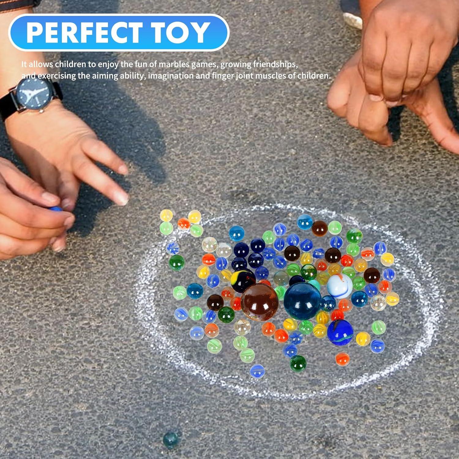 Canicas de Vidrio ShellKingdom 100PCS 4 Tamaños para Manualidades