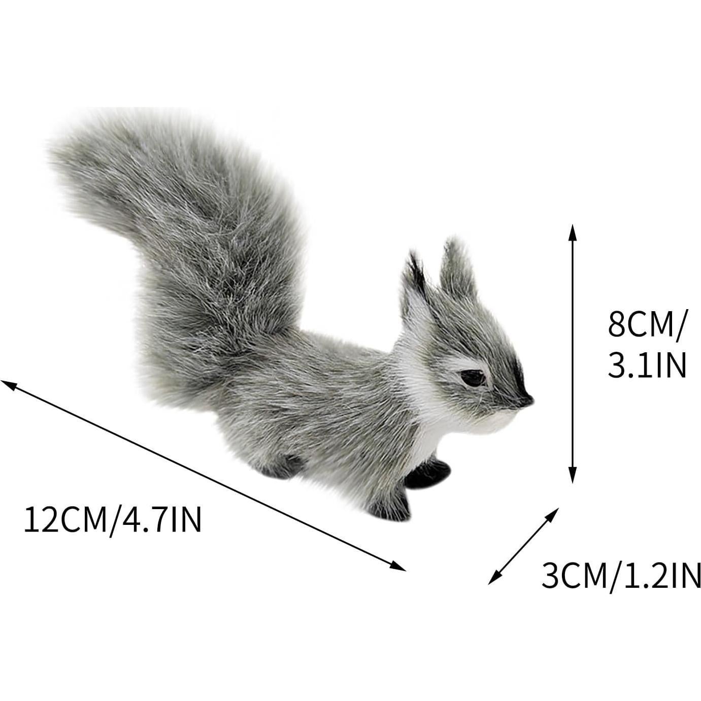 Ardilla Miniatura Gris Peluche BWESOO 10cm Decoración