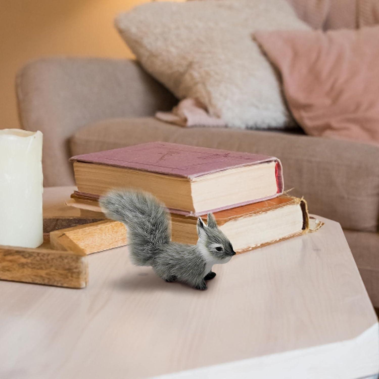 Ardilla Miniatura Gris Peluche BWESOO 10cm Decoración