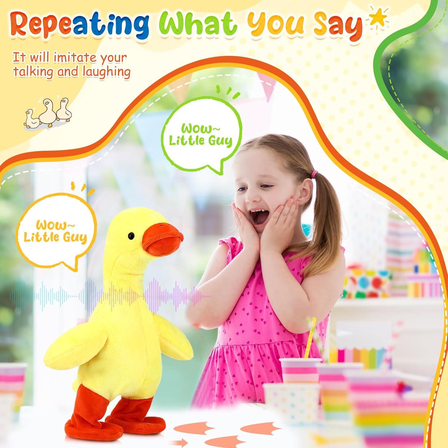 Pato Hablador Interactivo HyDren 32 cm Juguete de Peluche