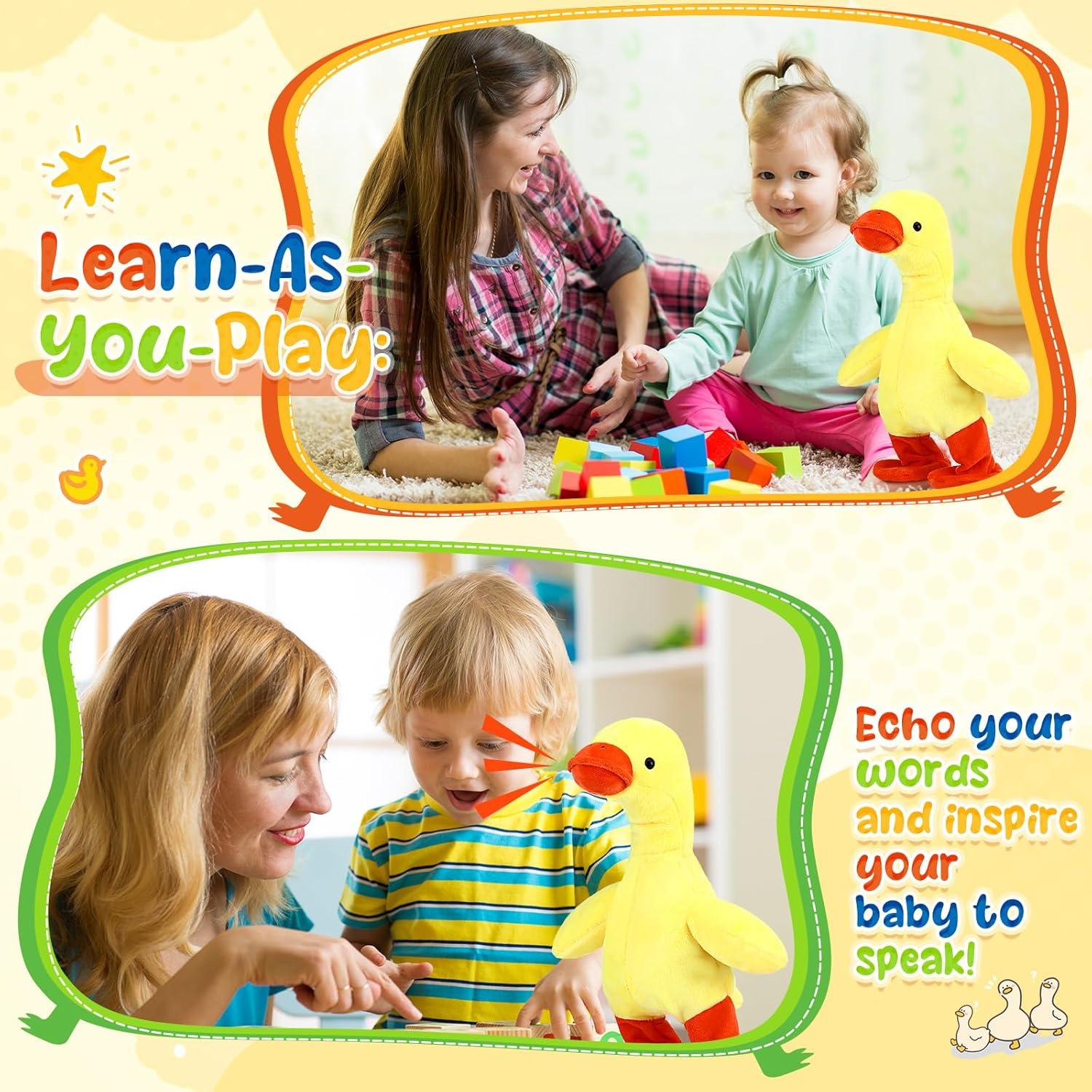 Pato Hablador Interactivo HyDren 32 cm Juguete de Peluche