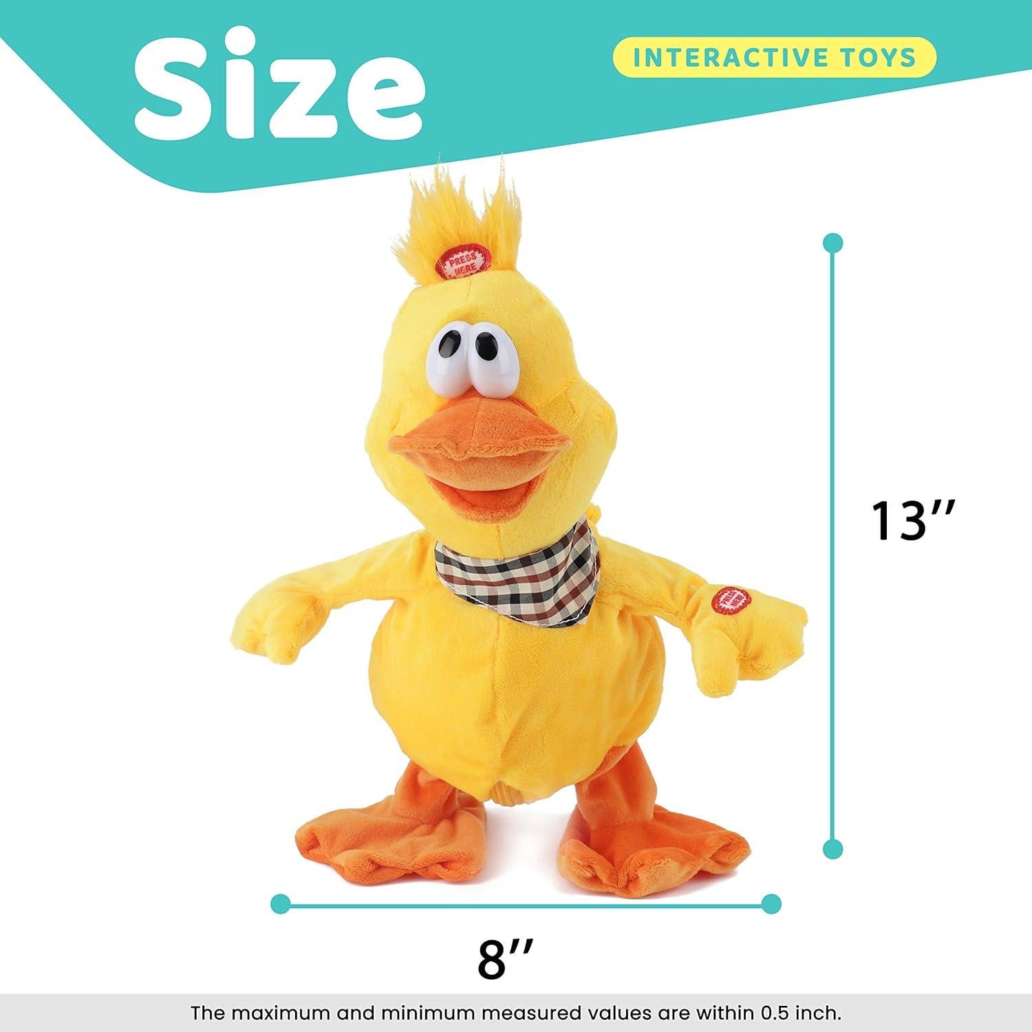 Pato Musical Interactivo Cuteoy 33 cm para Niños