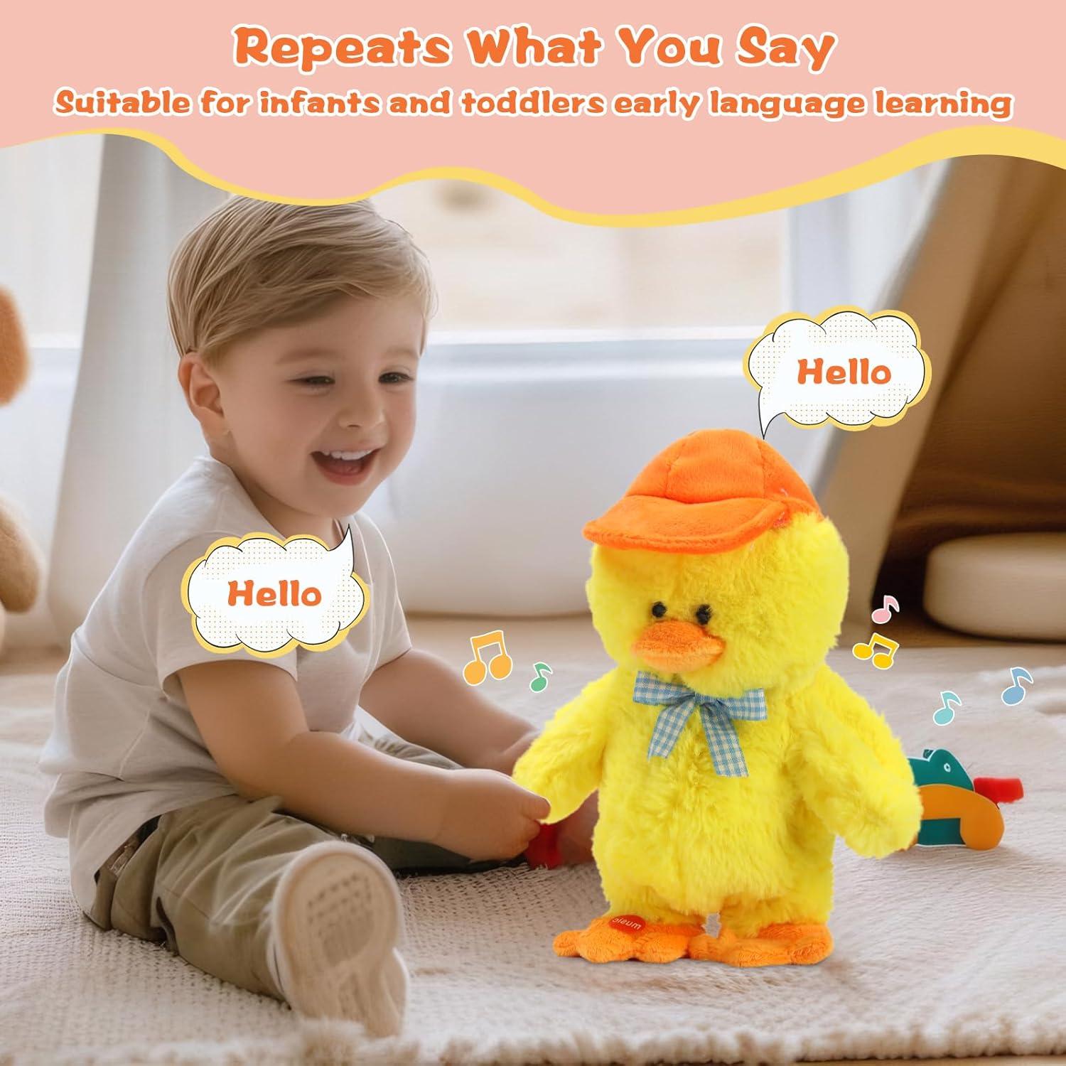 Juguete Musical Pato Hablante LUKETURE 20cm para Bebés