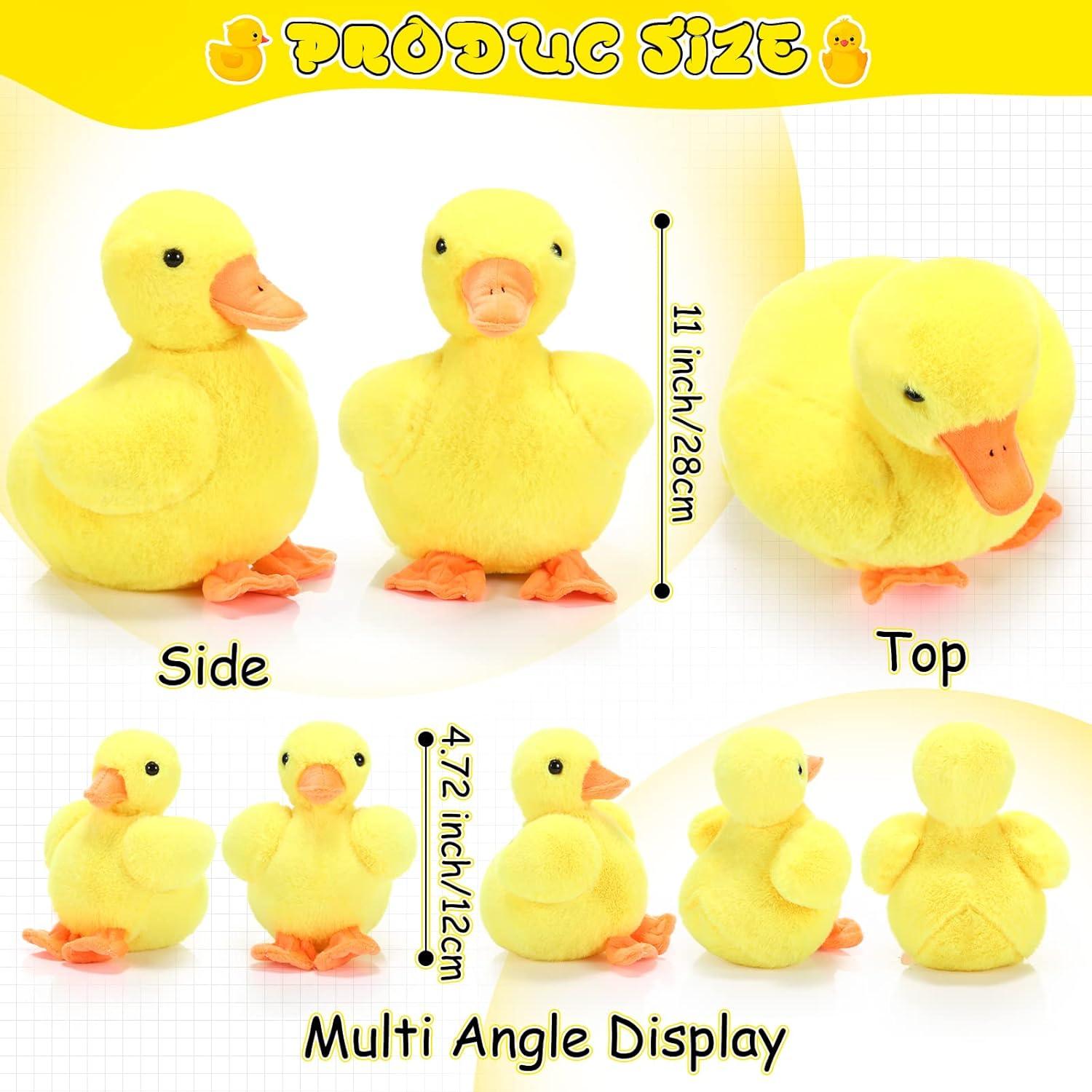 Conjunto de Peluches de Pato Amarillo Zomiboo 5 Pcs - Suaves y Abrazables
