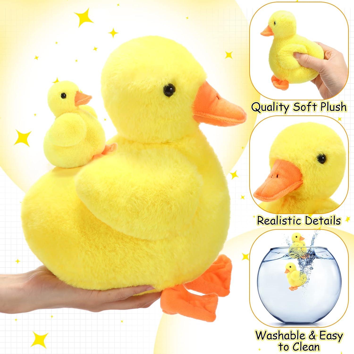 Conjunto de Peluches de Pato Amarillo Zomiboo 5 Pcs - Suaves y Abrazables