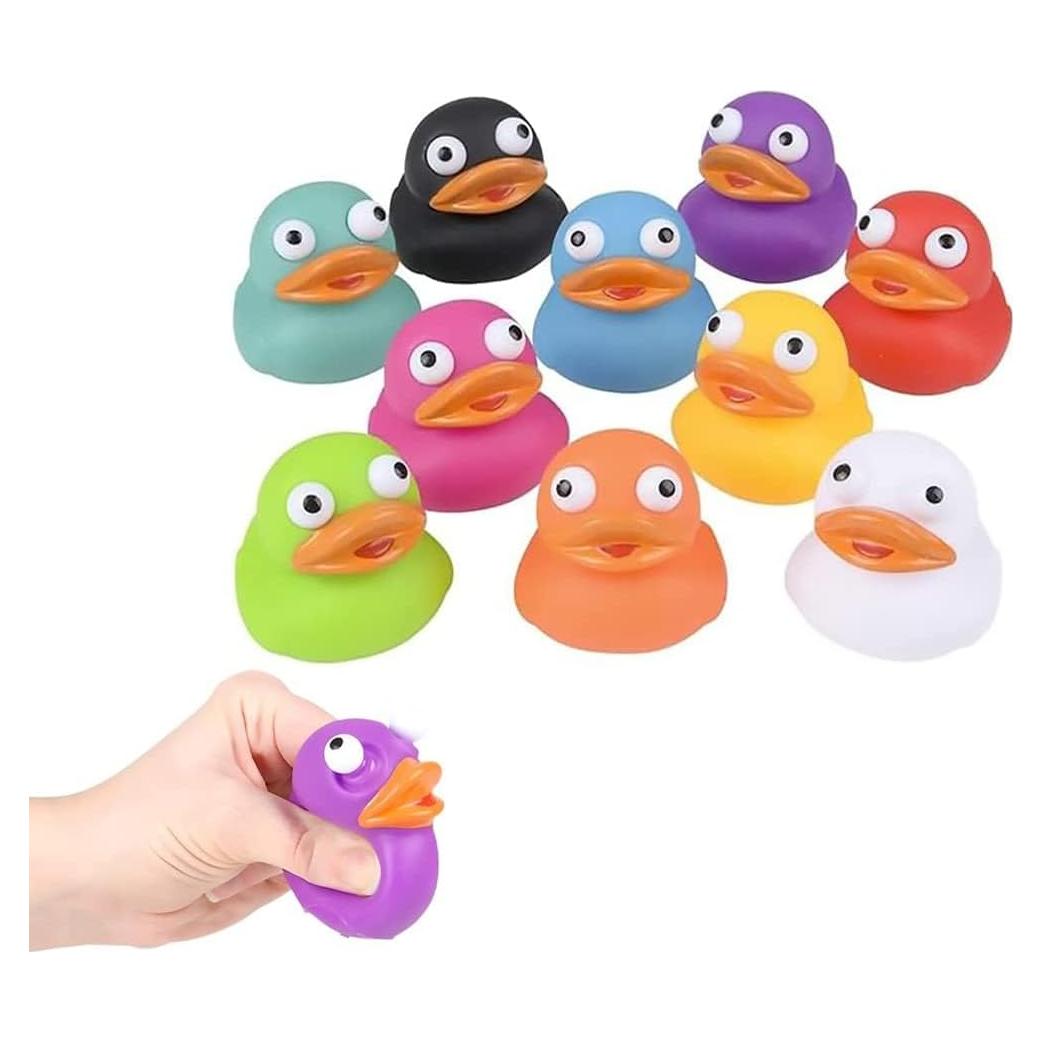 Patos de Goma Ojos Saltarines La Compañía Dreidel - Paquete de 10