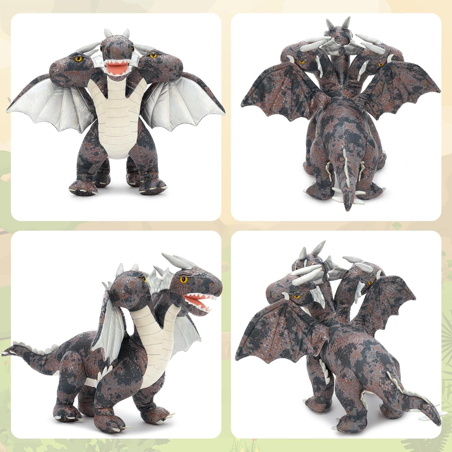 MaoGoLan Dragón de Peluche de Tres Cabezas 66 cm - Regalo Infantil