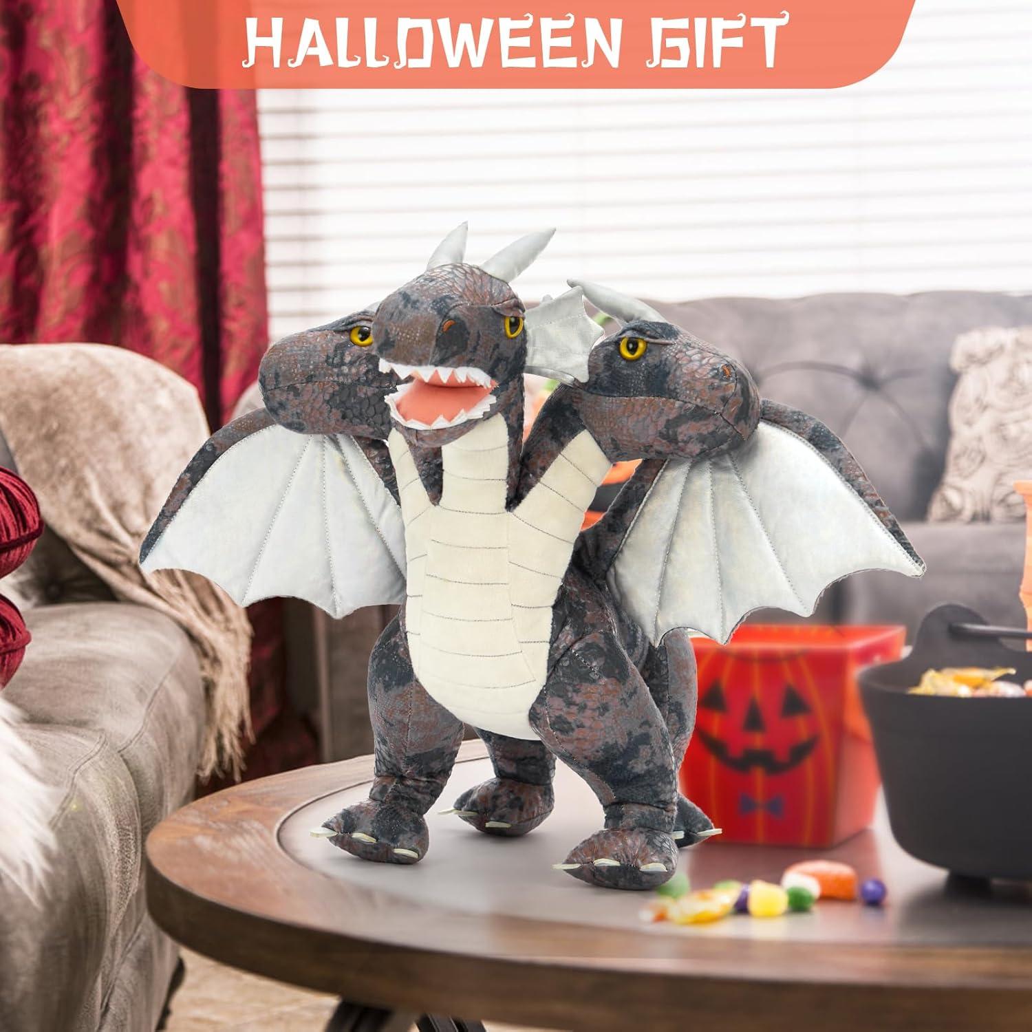 MaoGoLan Dragón de Peluche de Tres Cabezas 66 cm - Regalo Infantil