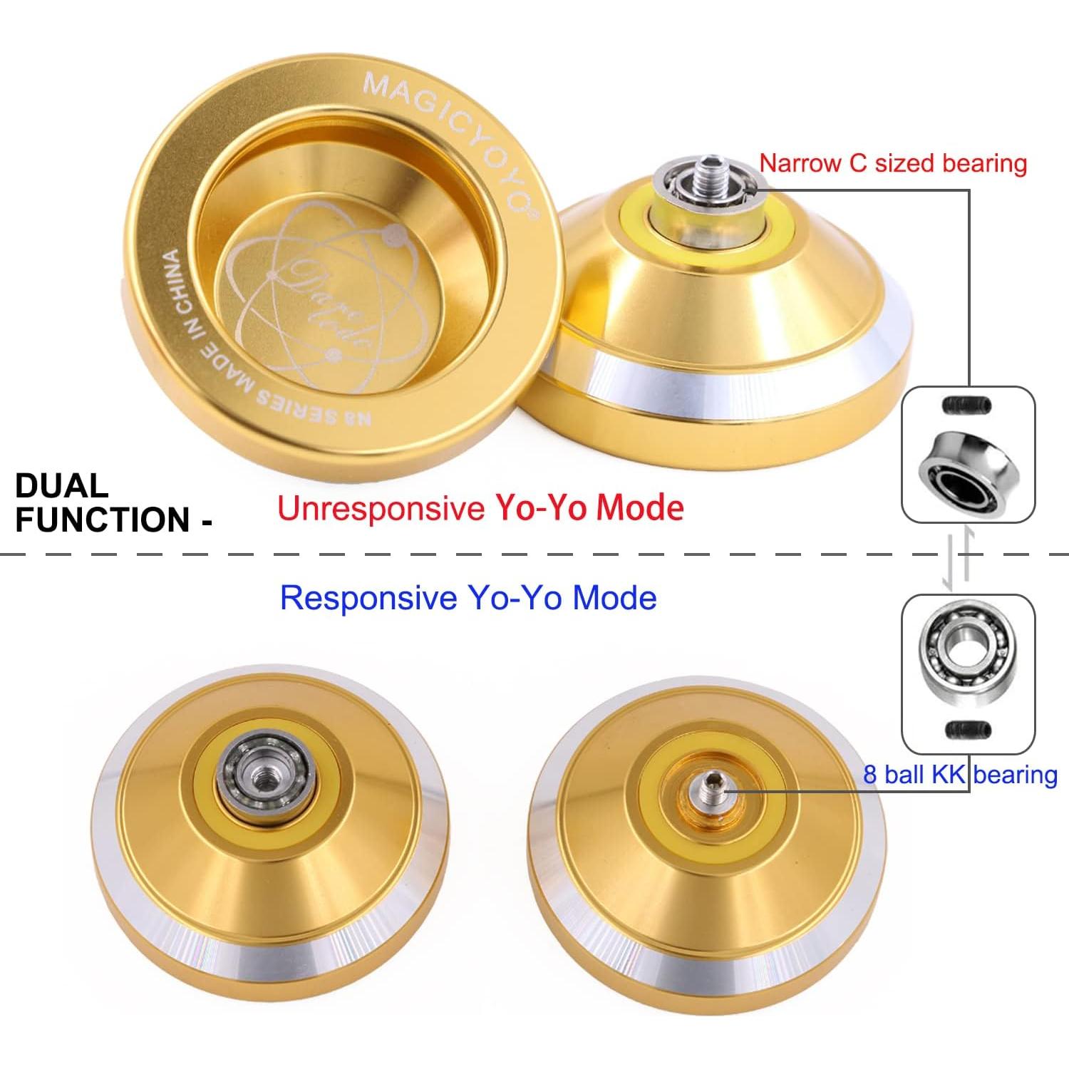 Yoyo Pro MAGICYOYO N8 Dorado para Todos los Niveles