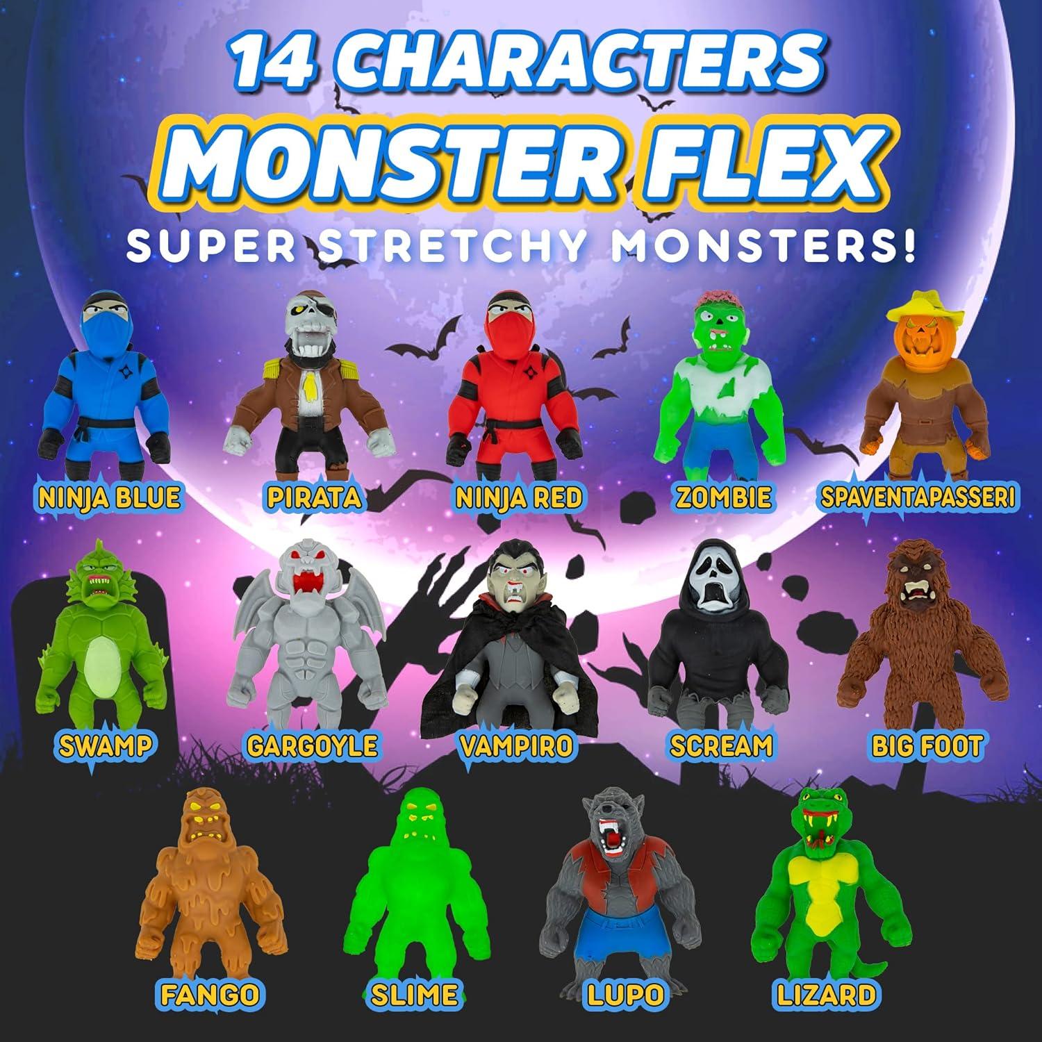Juguetes Estirables Monster Flex - Vampiro - 14 Figuras