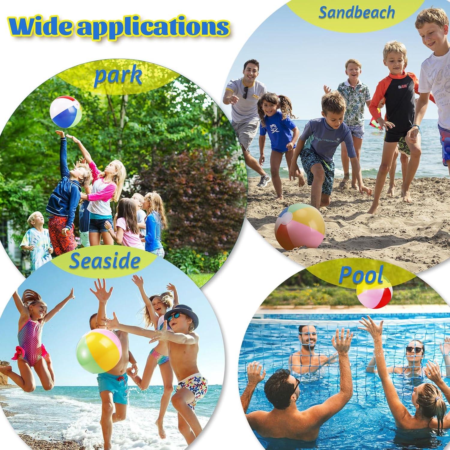 Paquete de 13 Pelotas de Playa Inflables GRNVDWN 20 cm Coloridas