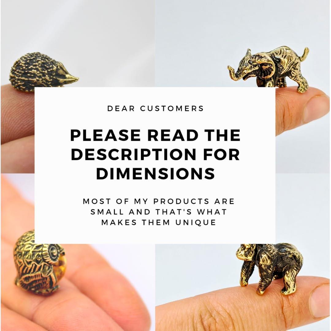 Estatua Miniatura de Gárgola de Latón Hecha a Mano 5-7.6 cm