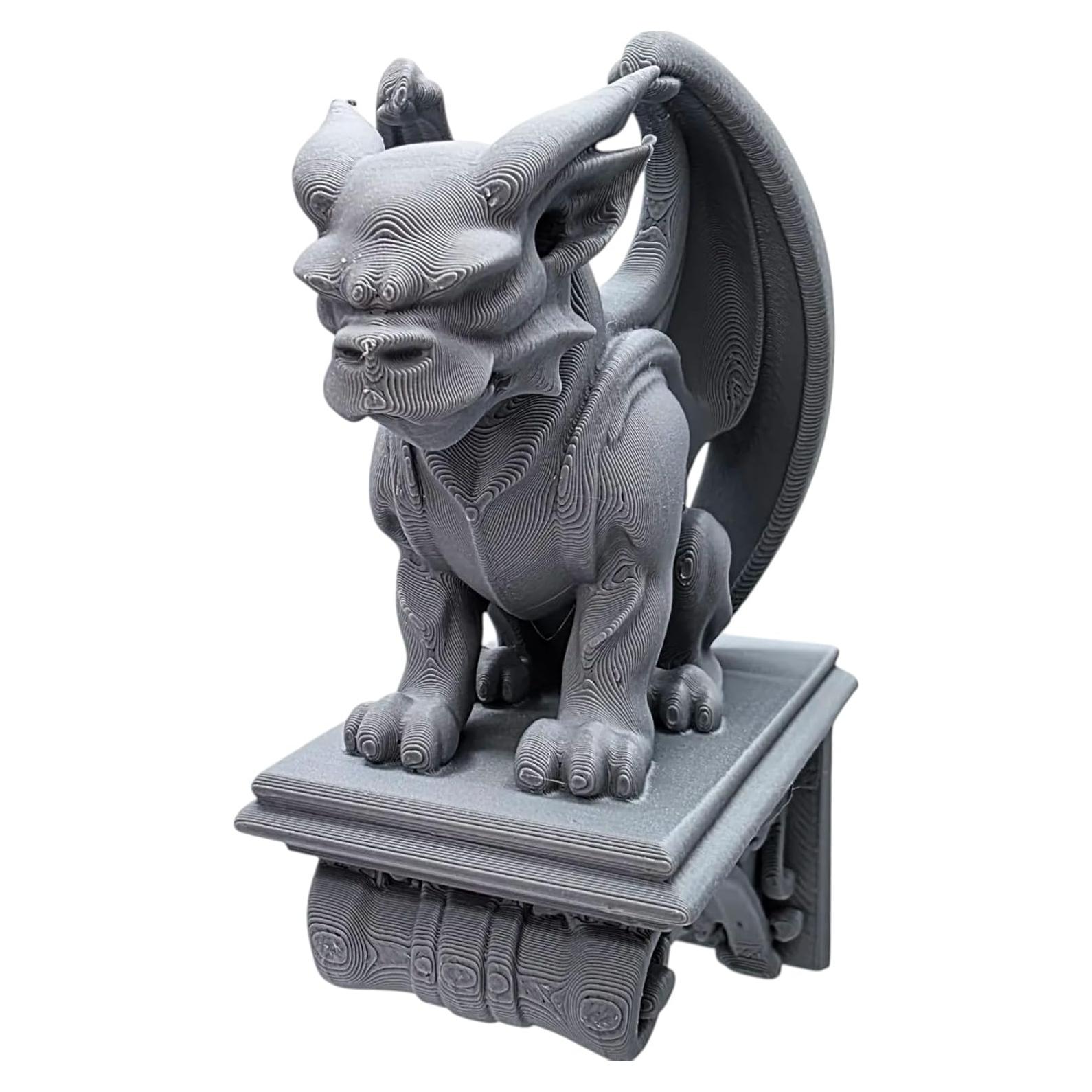 Figurita de Gárgola Sentada 3D - Decoración Gótica para Pared