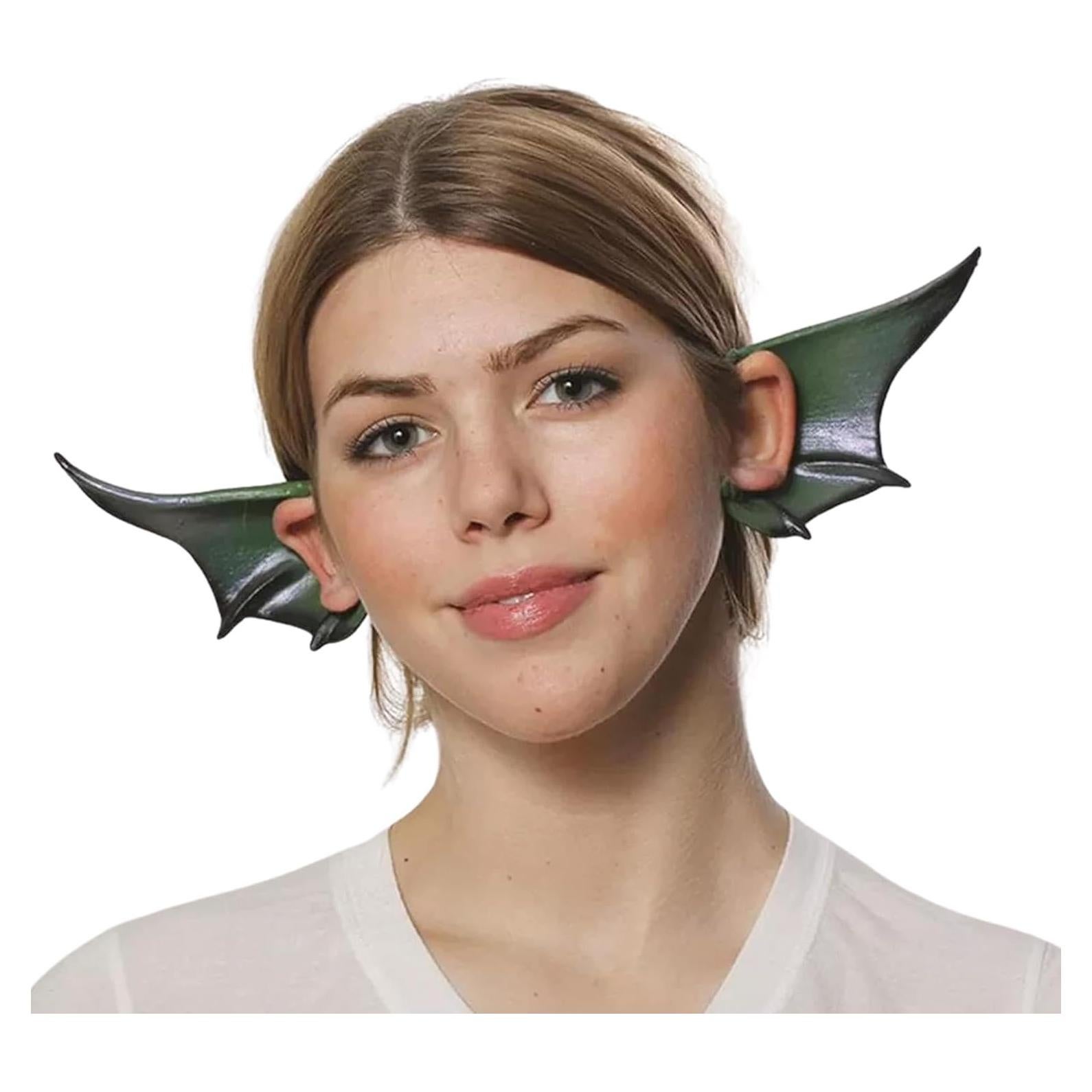 Orejas Flexibles Cosplay HMS Dragón Alado Verde