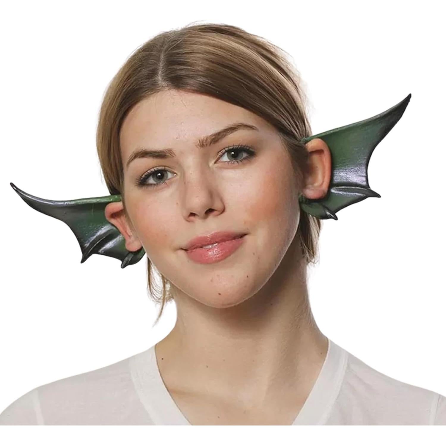 Orejas Flexibles Cosplay HMS Dragón Alado Verde