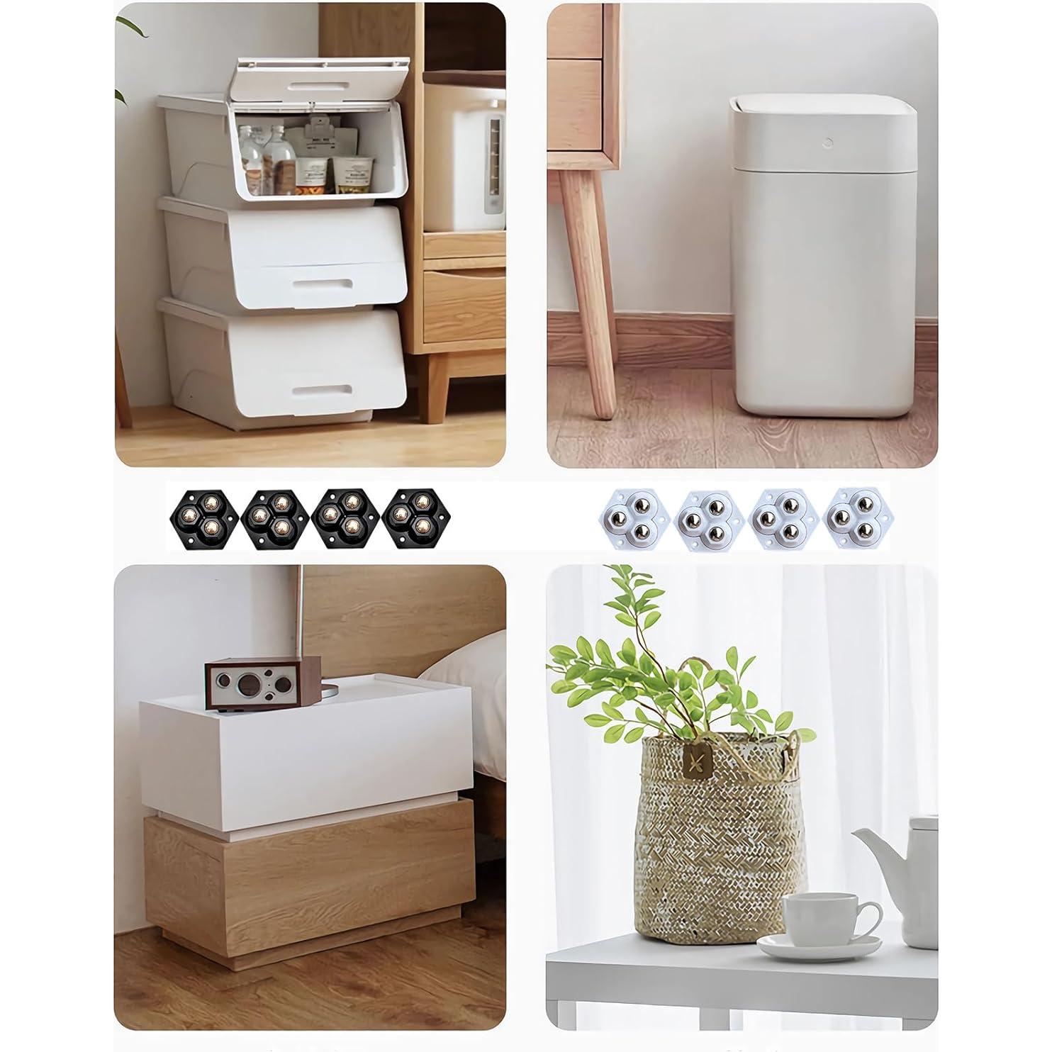 Deslizadores de Muebles YadklDrnE - Ruedas 360° - Juego de 8