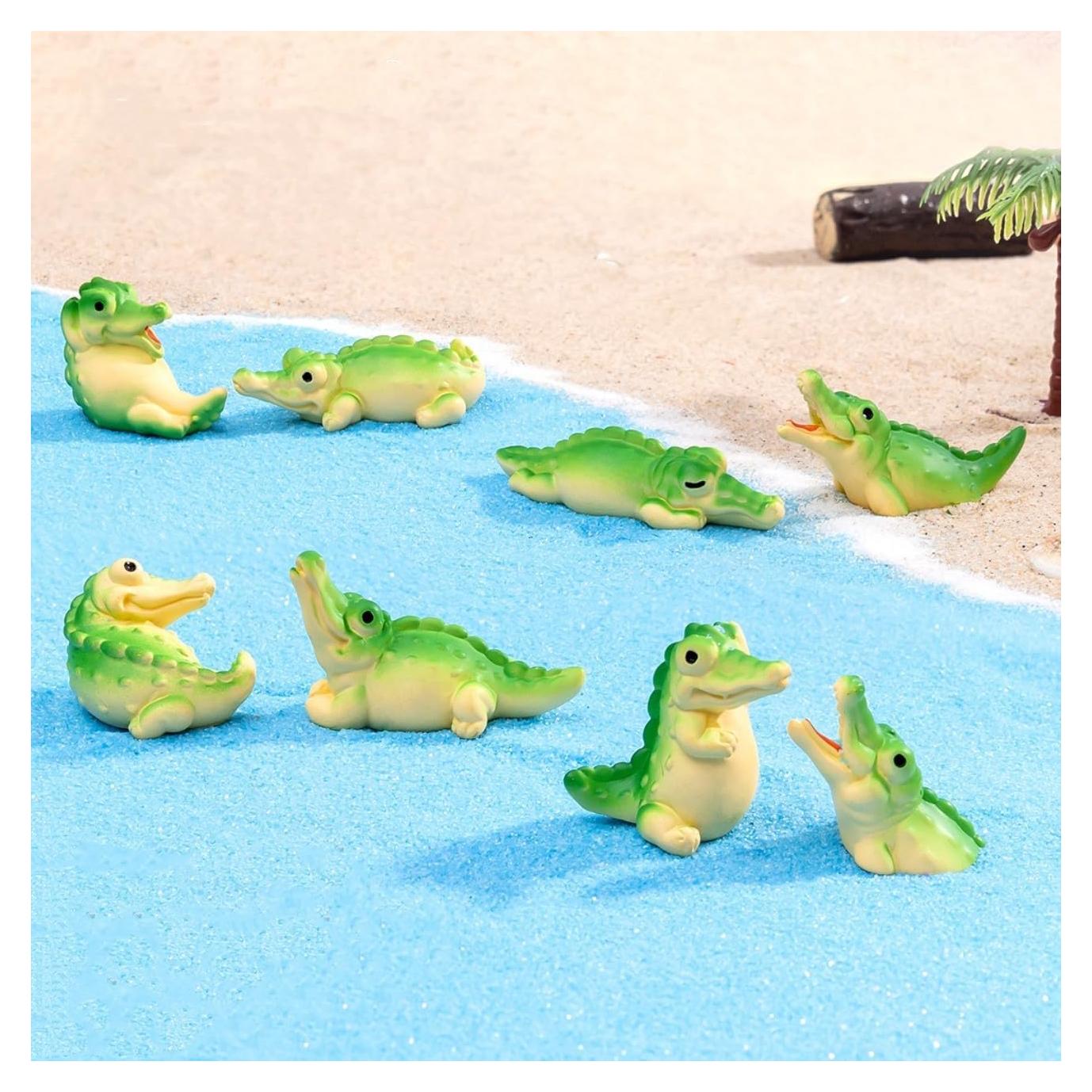 Figuras Miniatura de Cocodrilo LONCESS para Jardín de Hadas