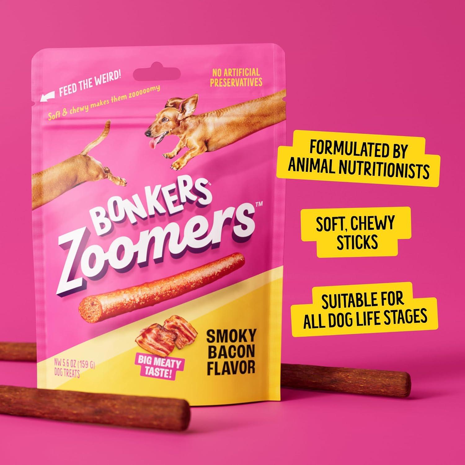 Golosinas para Perros BONKERS Zoomers Sabor Tocino 159 g