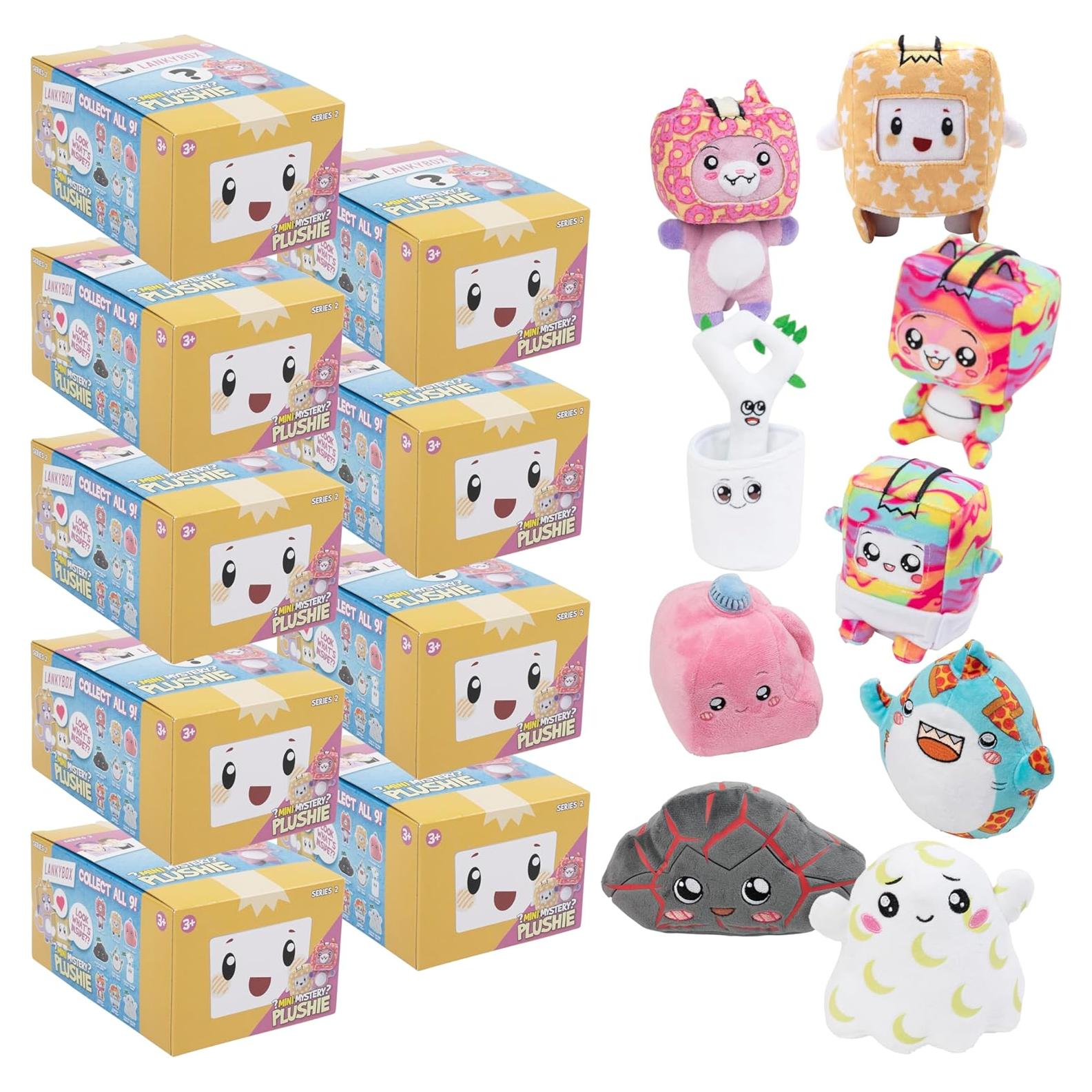 Mini Peluches Coleccionables LankyBox - Paquete de 9 Sorpresas