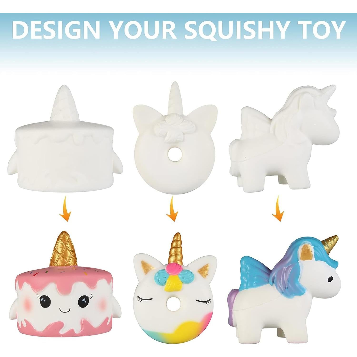 Kit de Pintura Squishies Jumbo Jim&Gloria - 3 Piezas Creativas