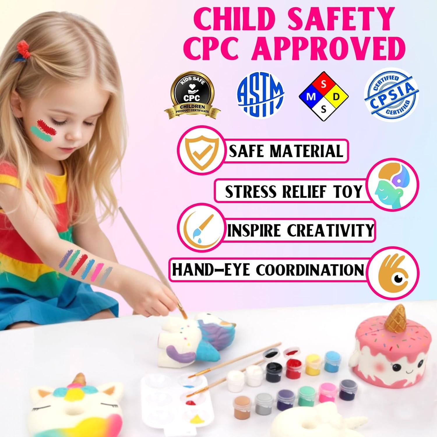 Kit de Pintura Squishies Jumbo Jim&Gloria - 3 Piezas Creativas