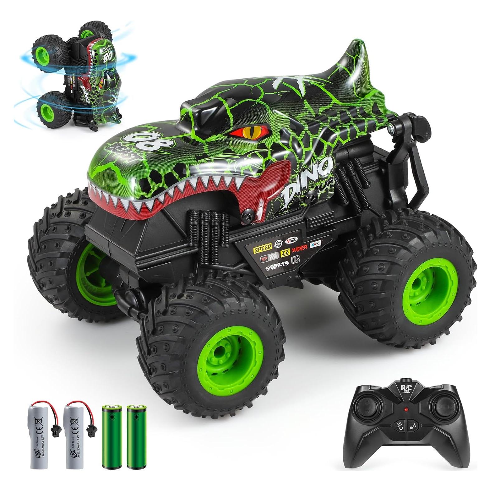 Coche RC DYODYORC Camión Monstruo Dinosaurio Verde 2.4GHz