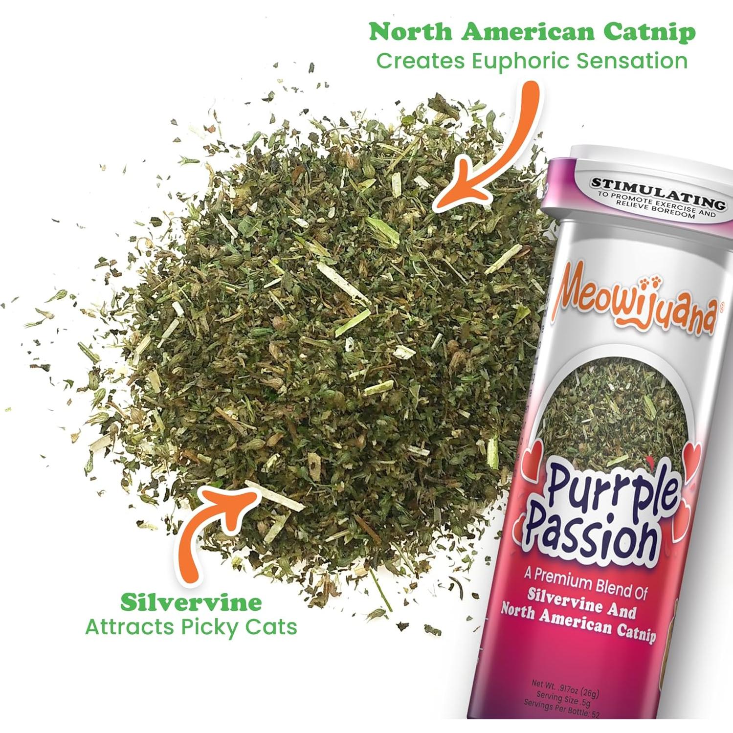 Paquete de 3 Botellas de Catnip Meowijuana - Alta Potencia