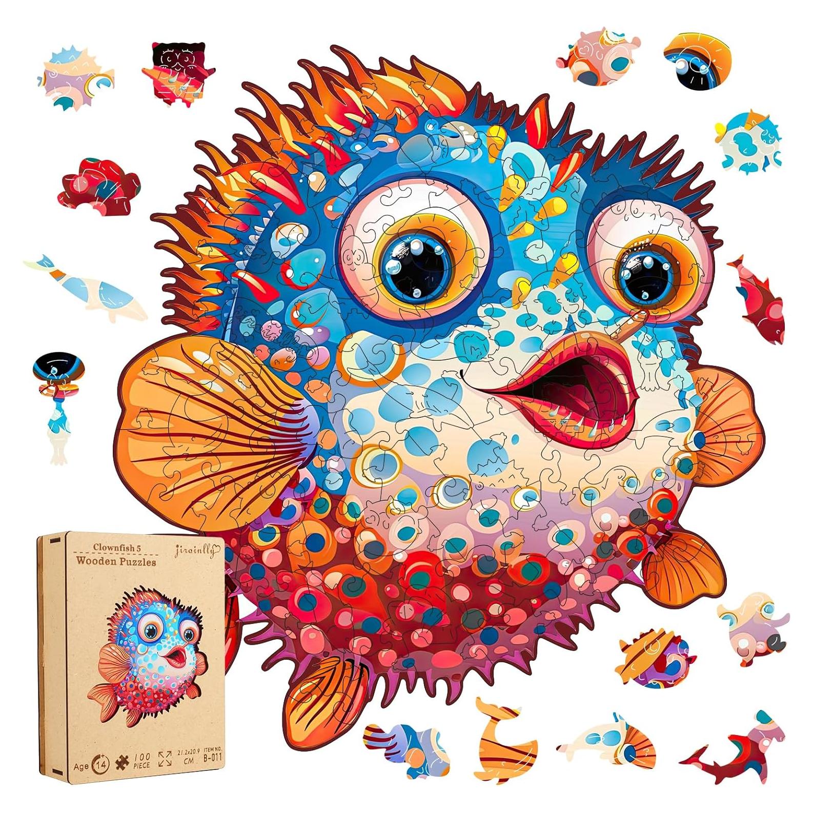 Rompecabezas de Madera Jiroinlly 100 Piezas Oceánico 20.77x20.92cm