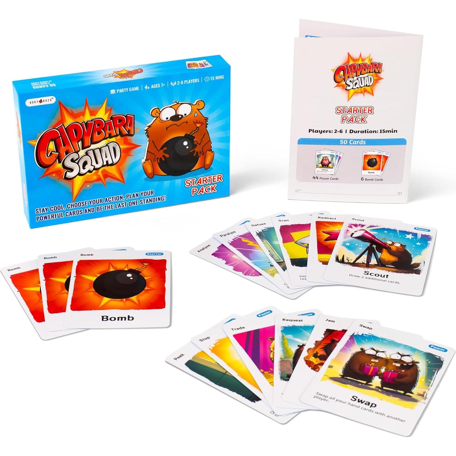 Juego de Cartas Escuadrón Capybara Rokt&razo - Paquete Inicial