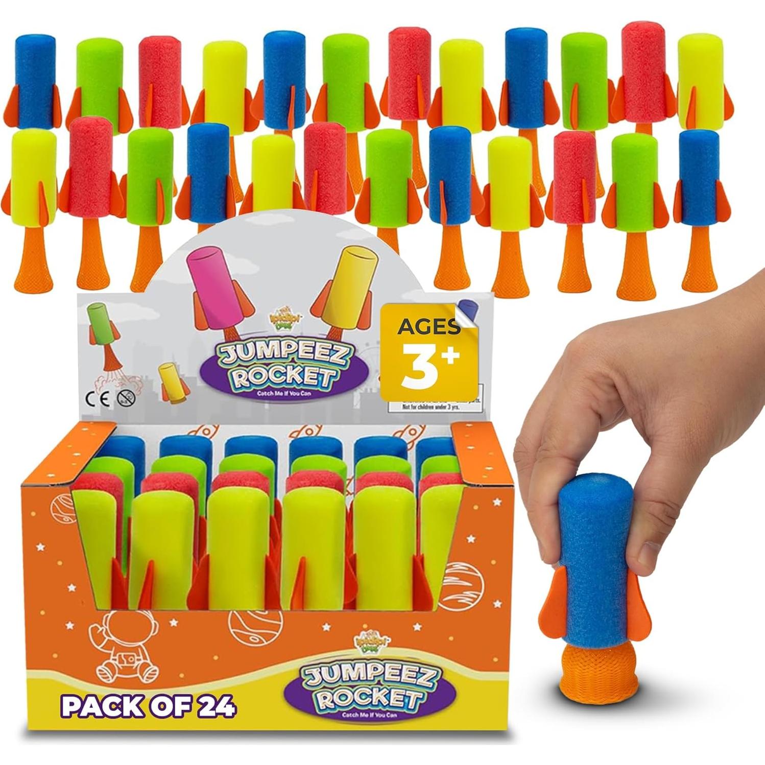 Cohetes Saltarines Poppers IPIDIPI TOYS - Paquete de 24 Juguetes