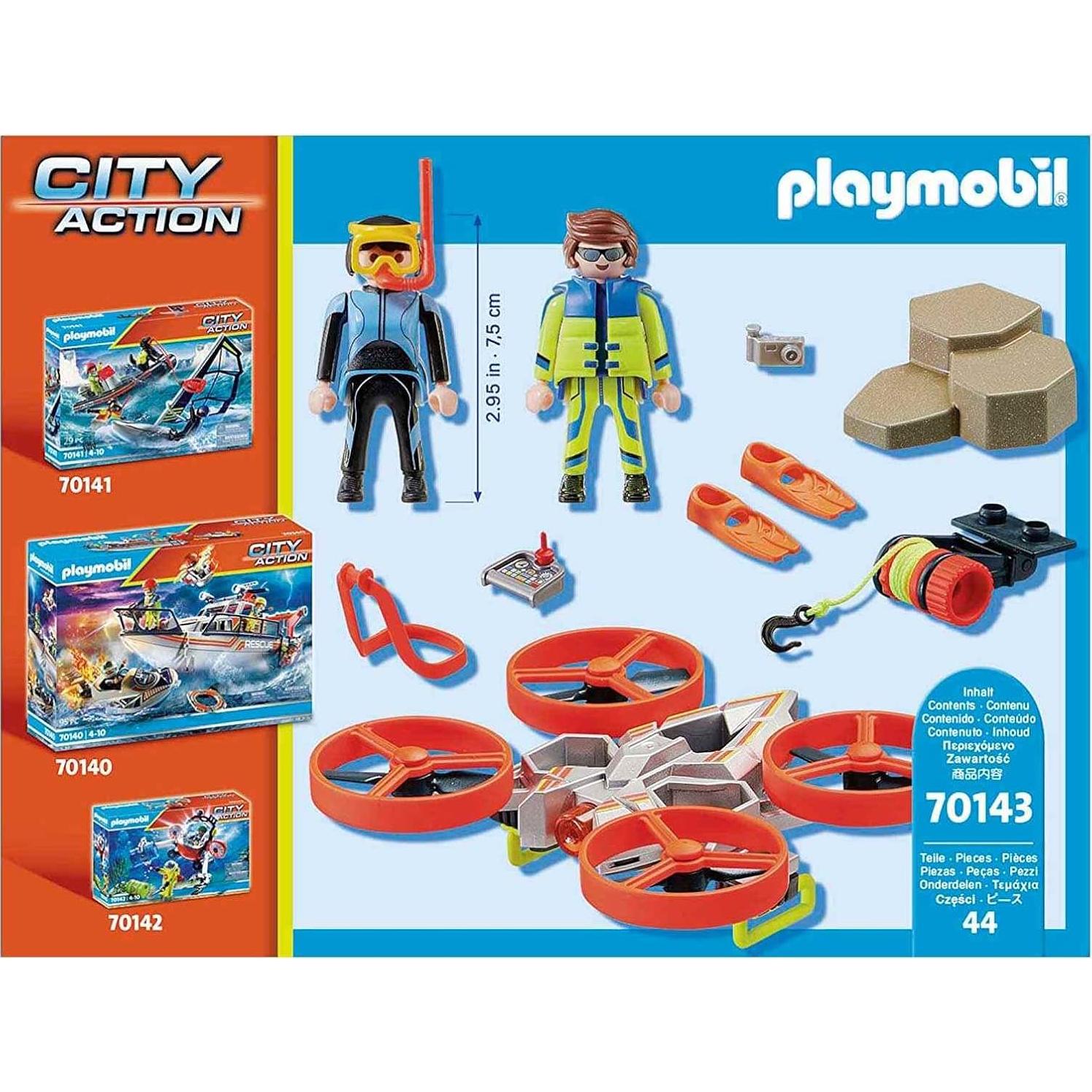 Rescate de Buceador con Dron PLAYMOBIL 70143 - 2 Figuras